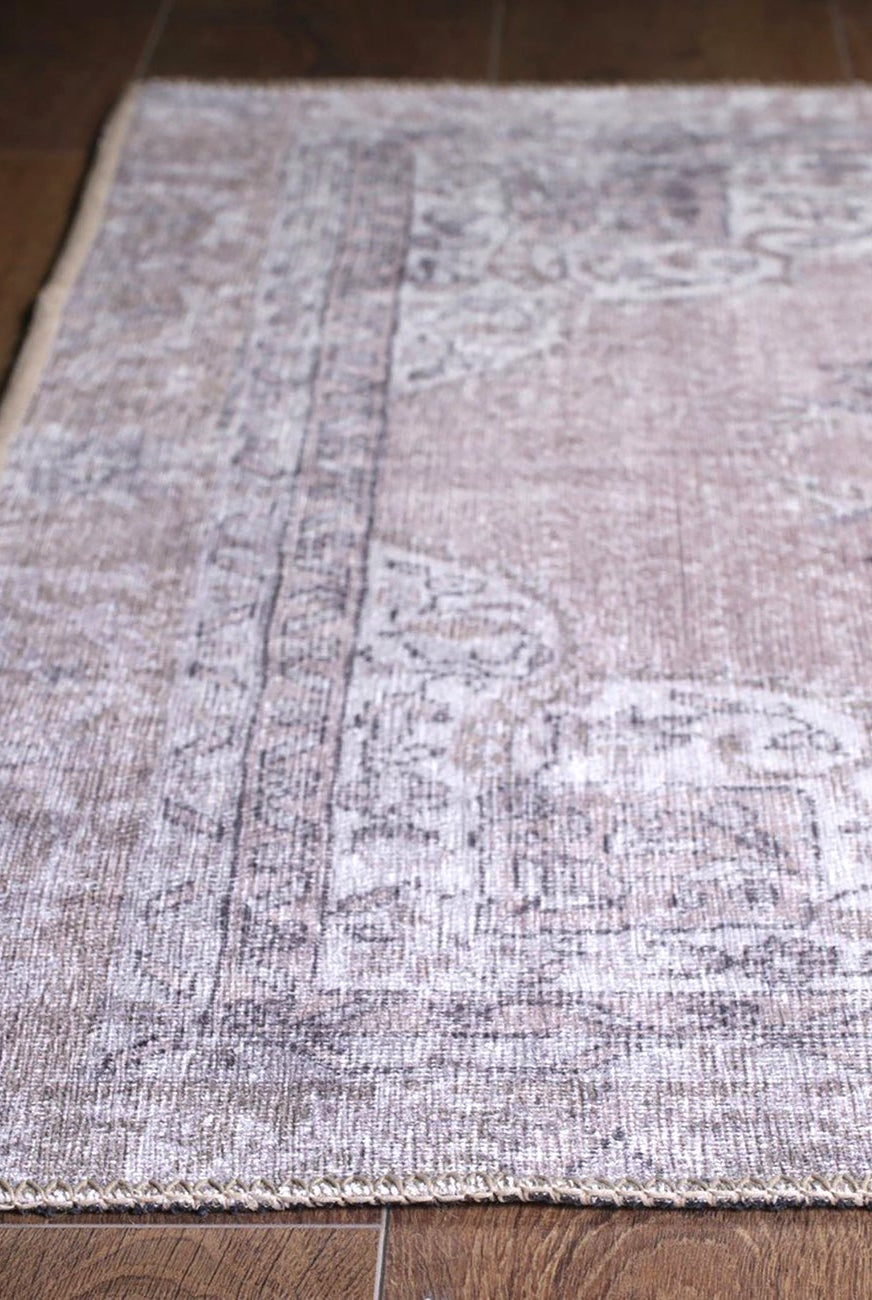 Safa Rug Turkish Faded Vintage Pink Gray Rug