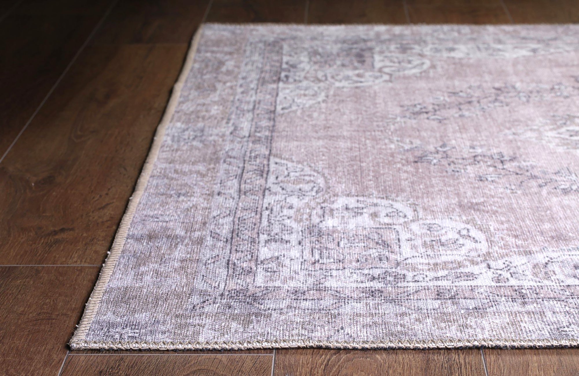 Safa Rug Turkish Faded Vintage Pink Gray Rug