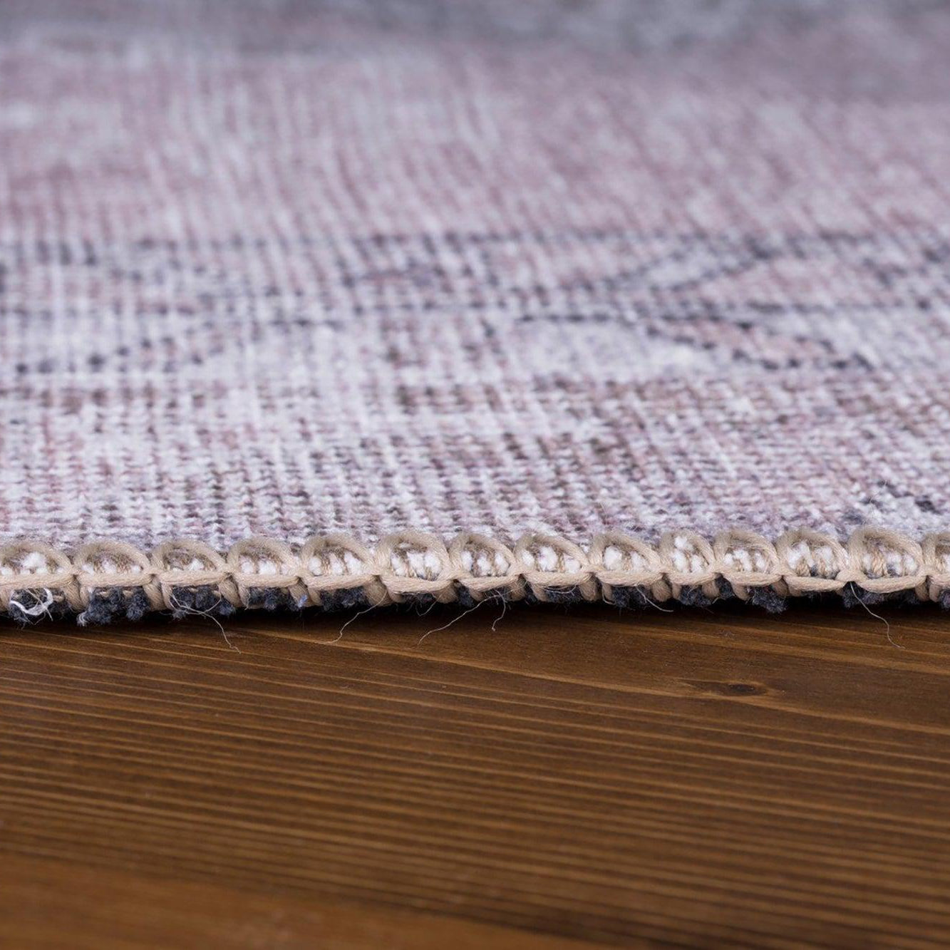 Safa Rug Turkish Faded Vintage Pink Gray Rug