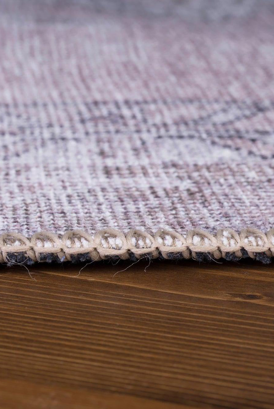 Safa Rug Turkish Faded Vintage Pink Gray Rug