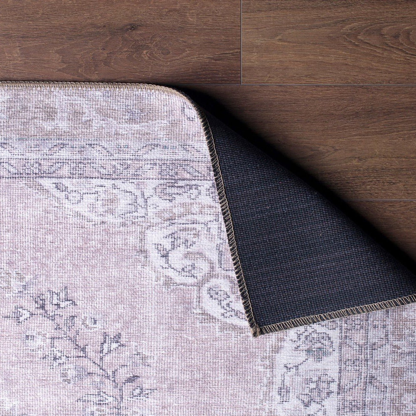 Safa Rug Turkish Faded Vintage Pink Gray Rug