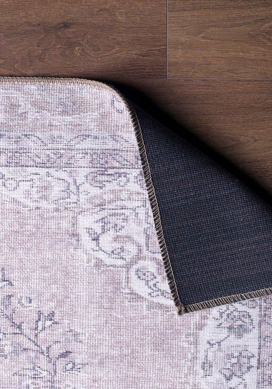 Safa Rug Turkish Faded Vintage Pink Gray Rug