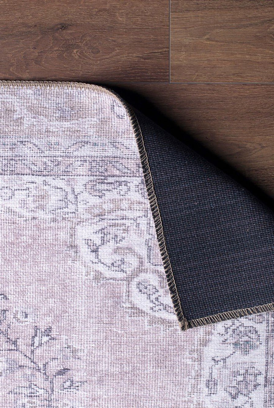 Safa Rug Turkish Faded Vintage Pink Gray Rug