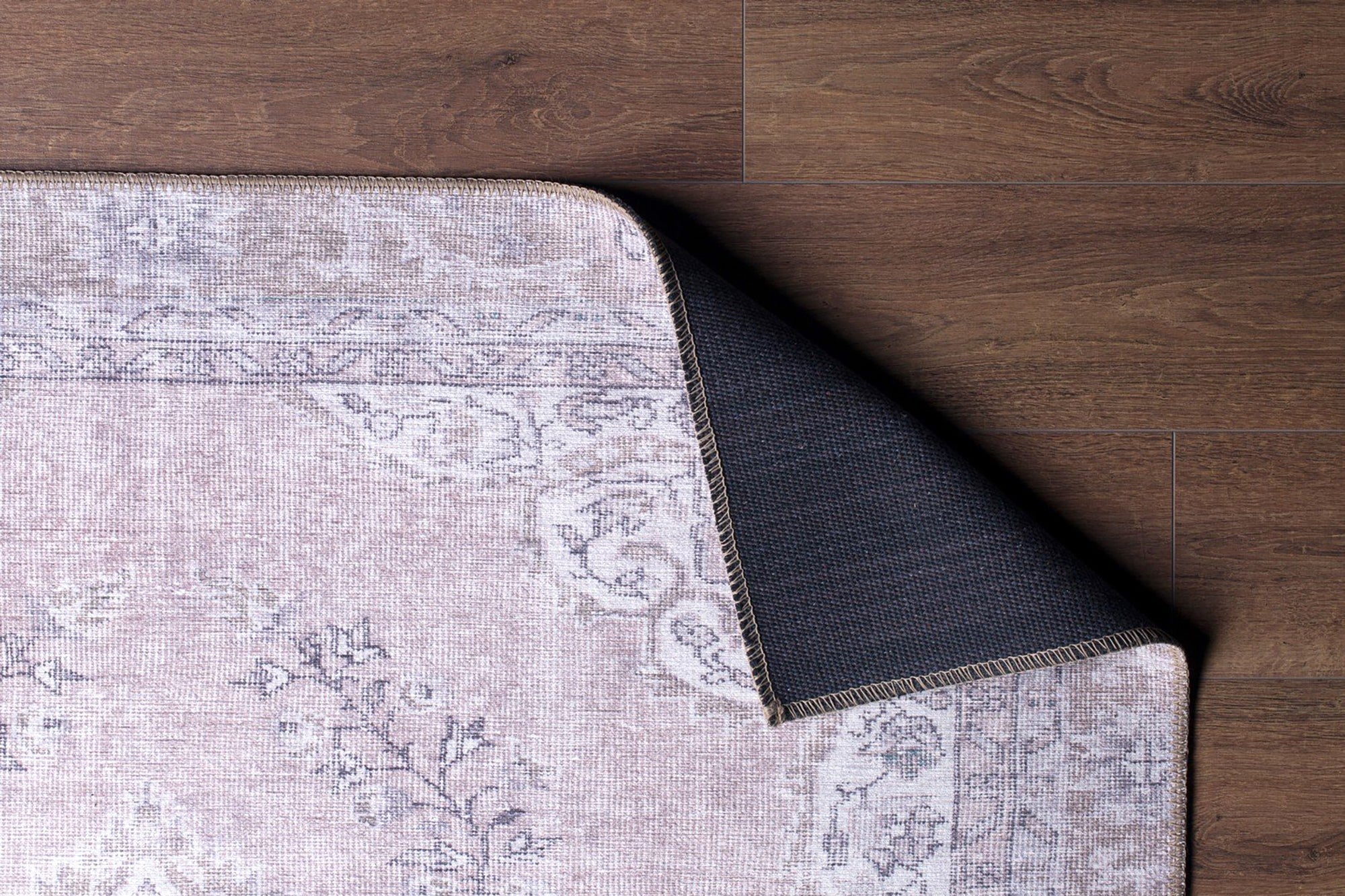 Safa Rug Turkish Faded Vintage Pink Gray Rug