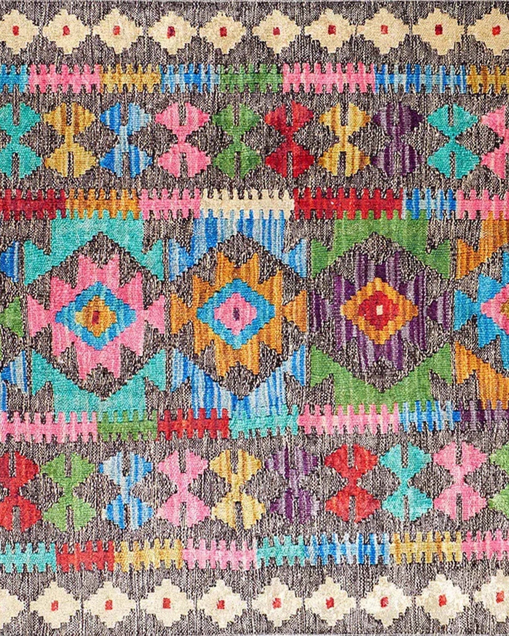 Safra Turkish Colorful Kilim Rug