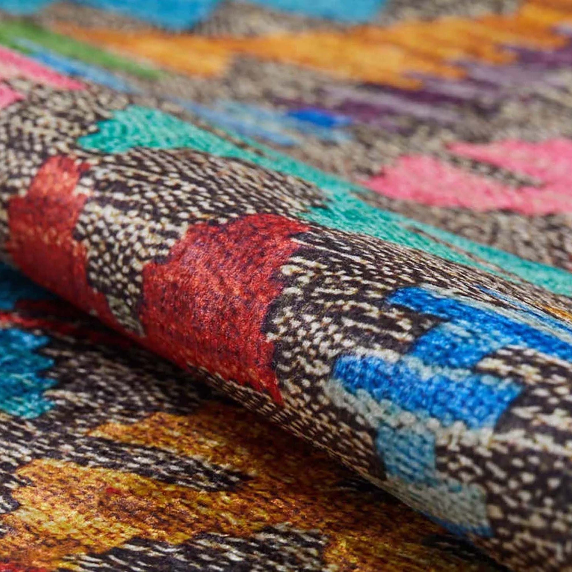 Safra Turkish Colorful Kilim Rug