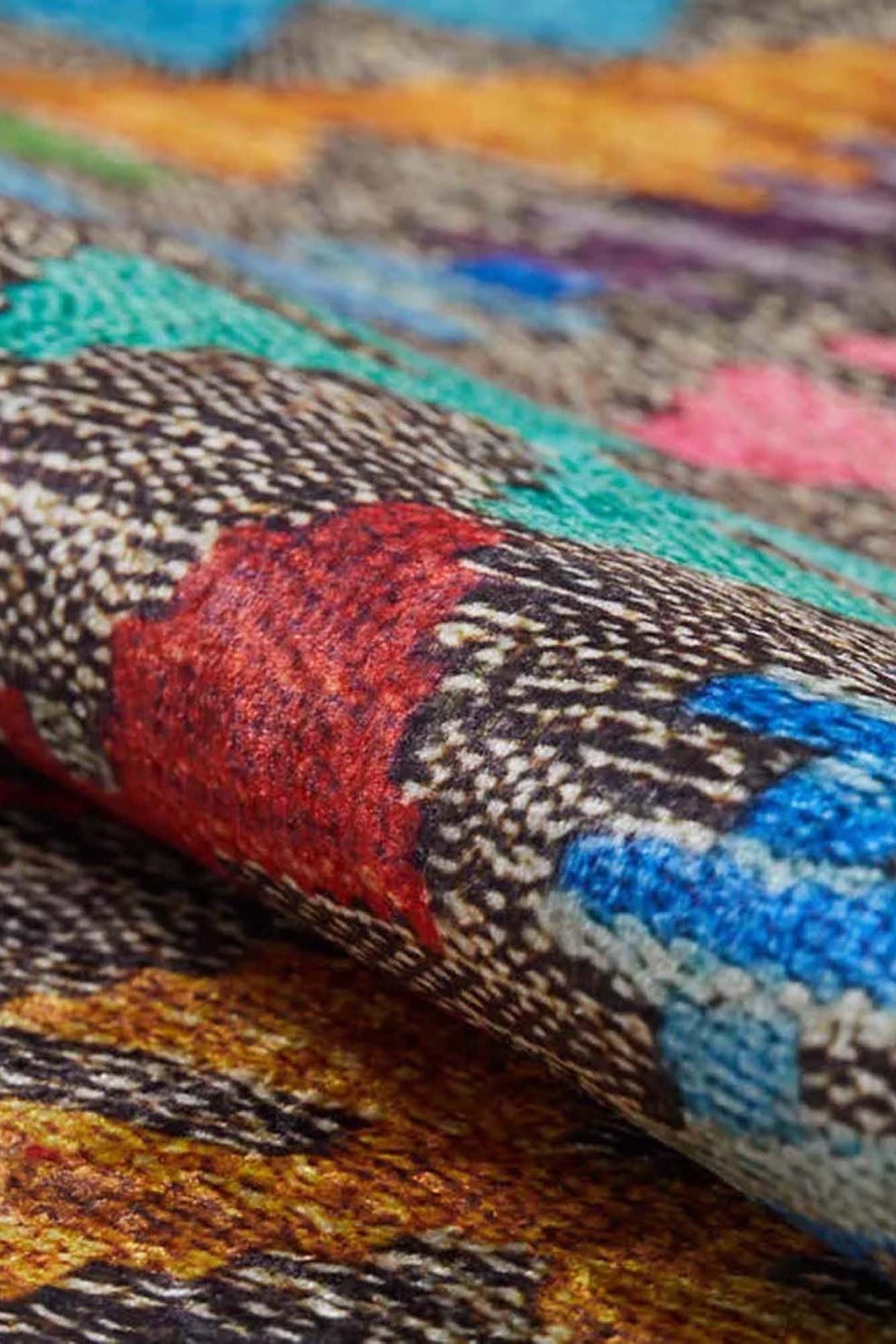 Safra Turkish Colorful Kilim Rug