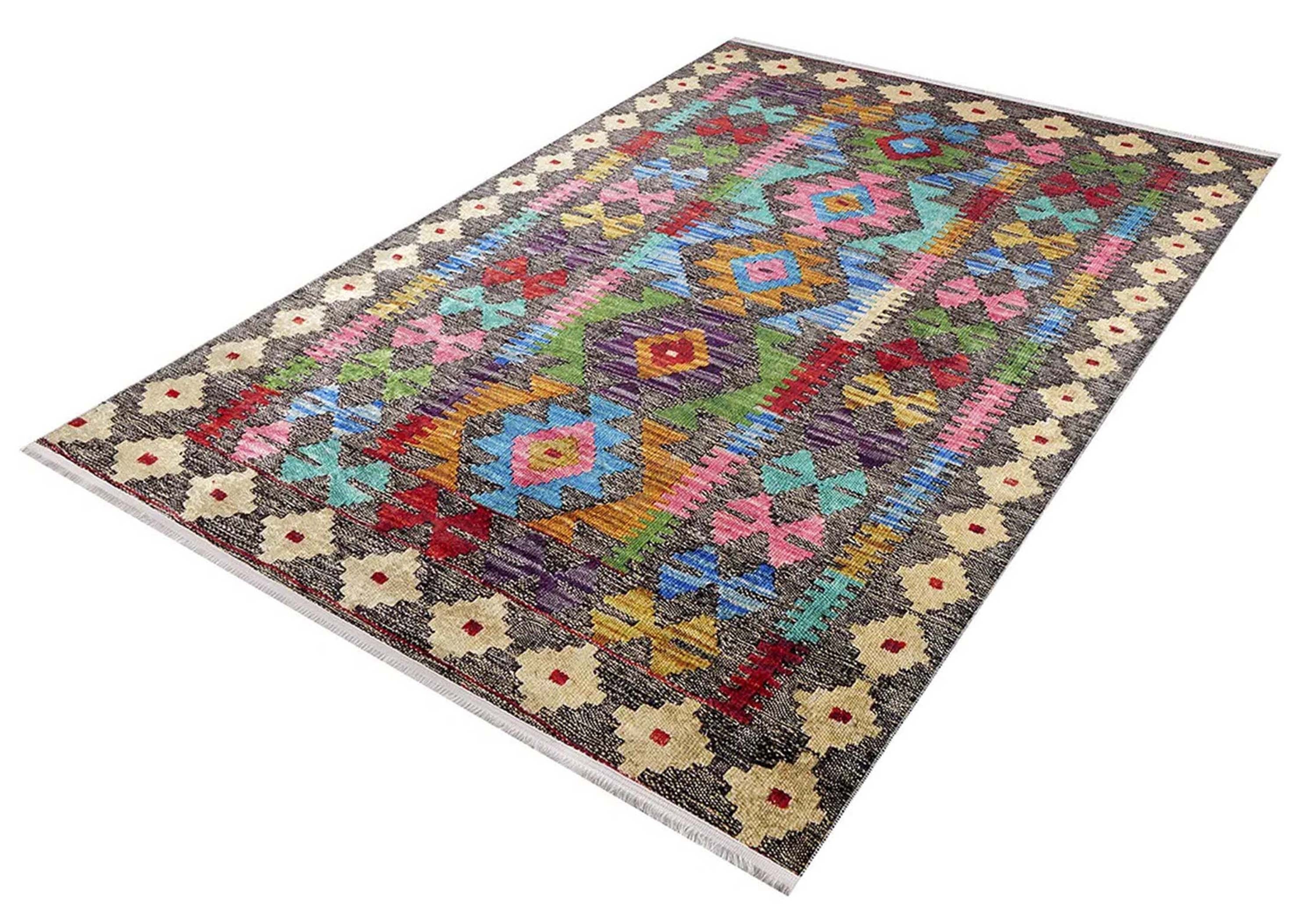 Safra Turkish Colorful Kilim Rug