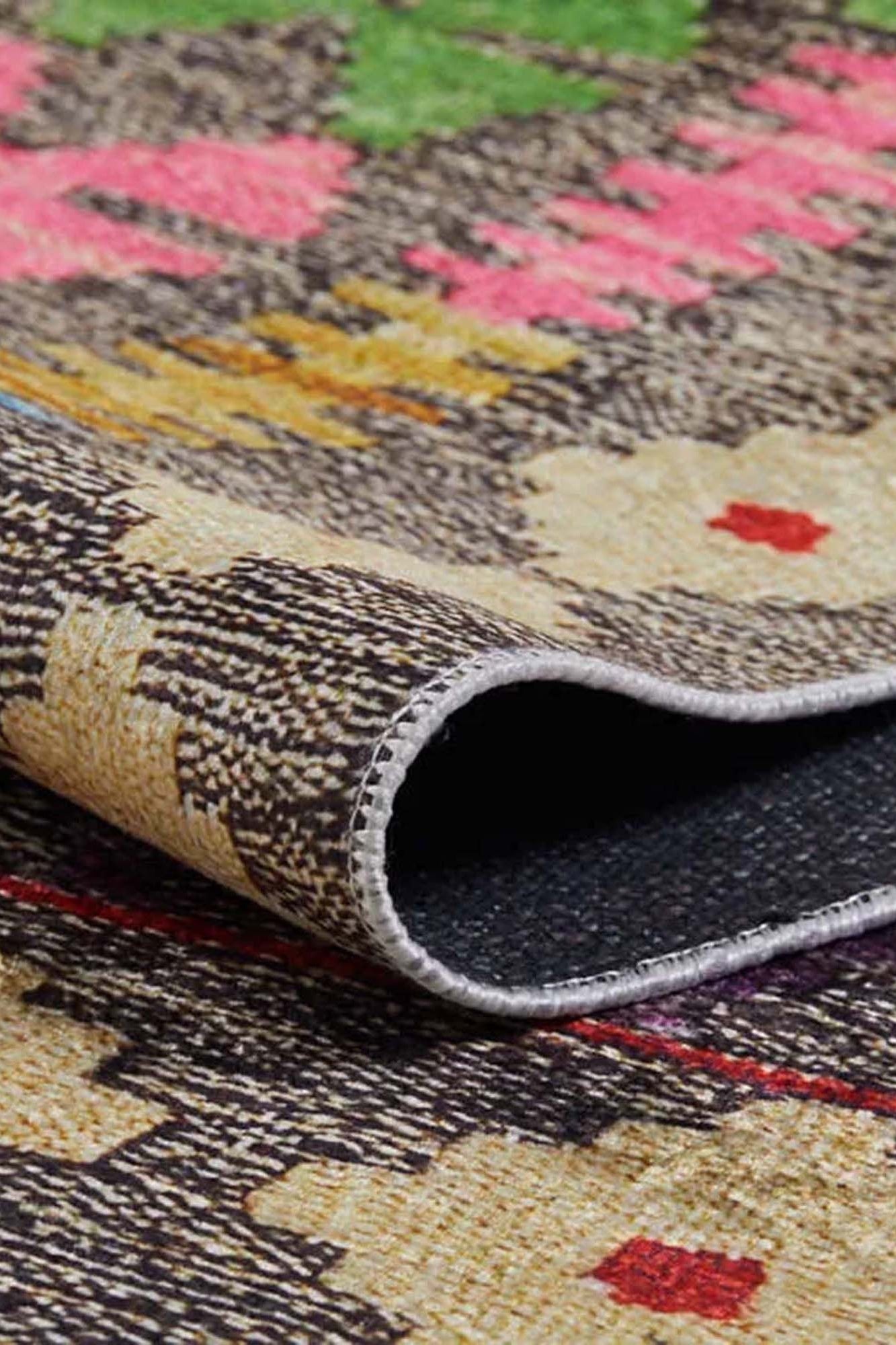 Safra Turkish Colorful Kilim Rug