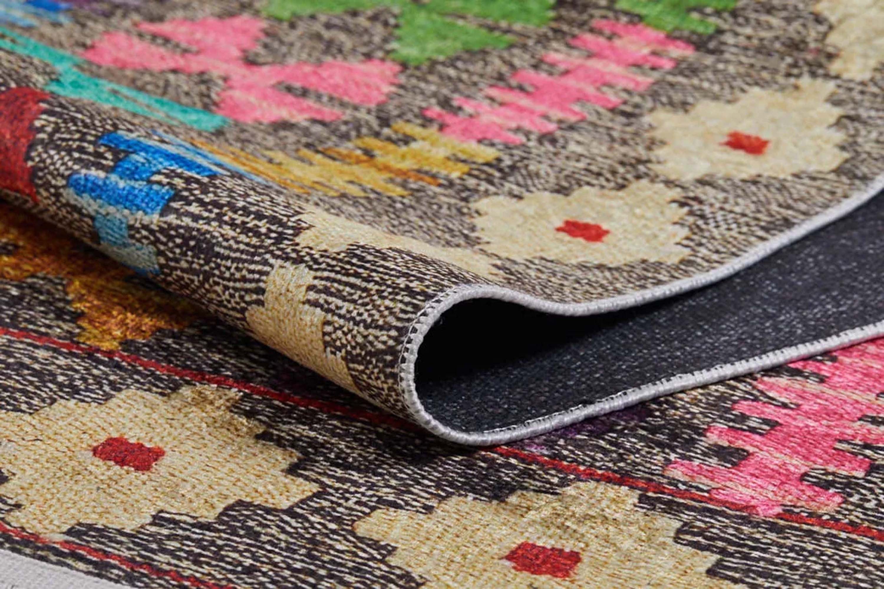 Safra Turkish Colorful Kilim Rug