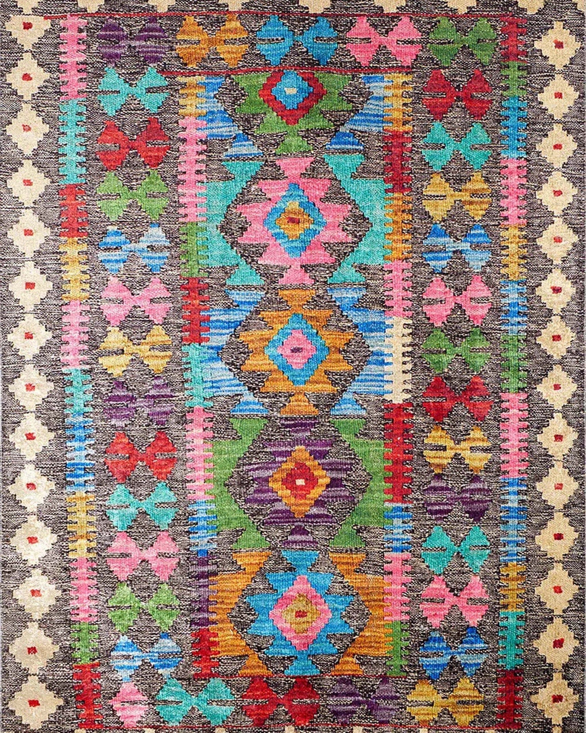Safra Turkish Colorful Kilim Rug