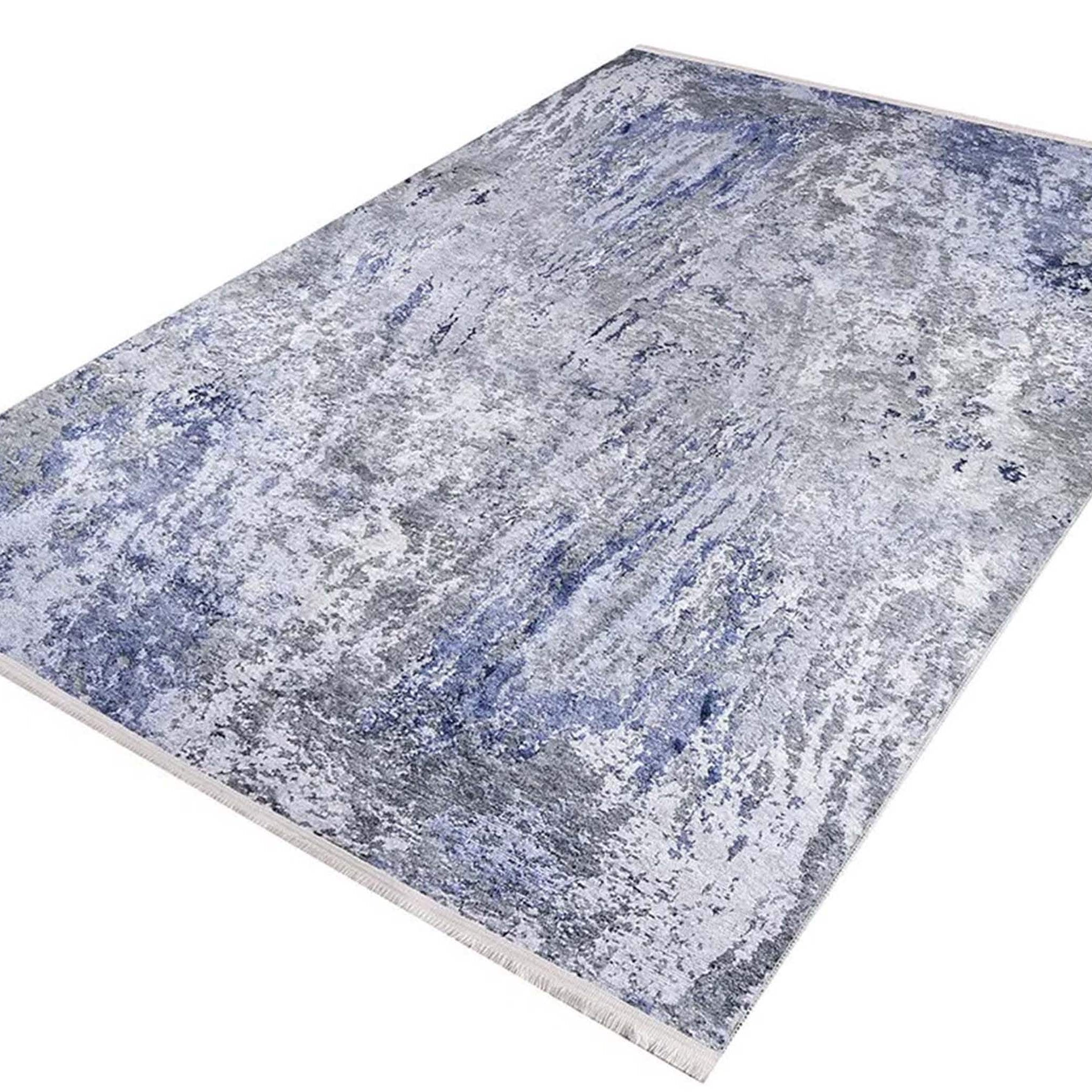 Saka Abstract Blue Gray Rug