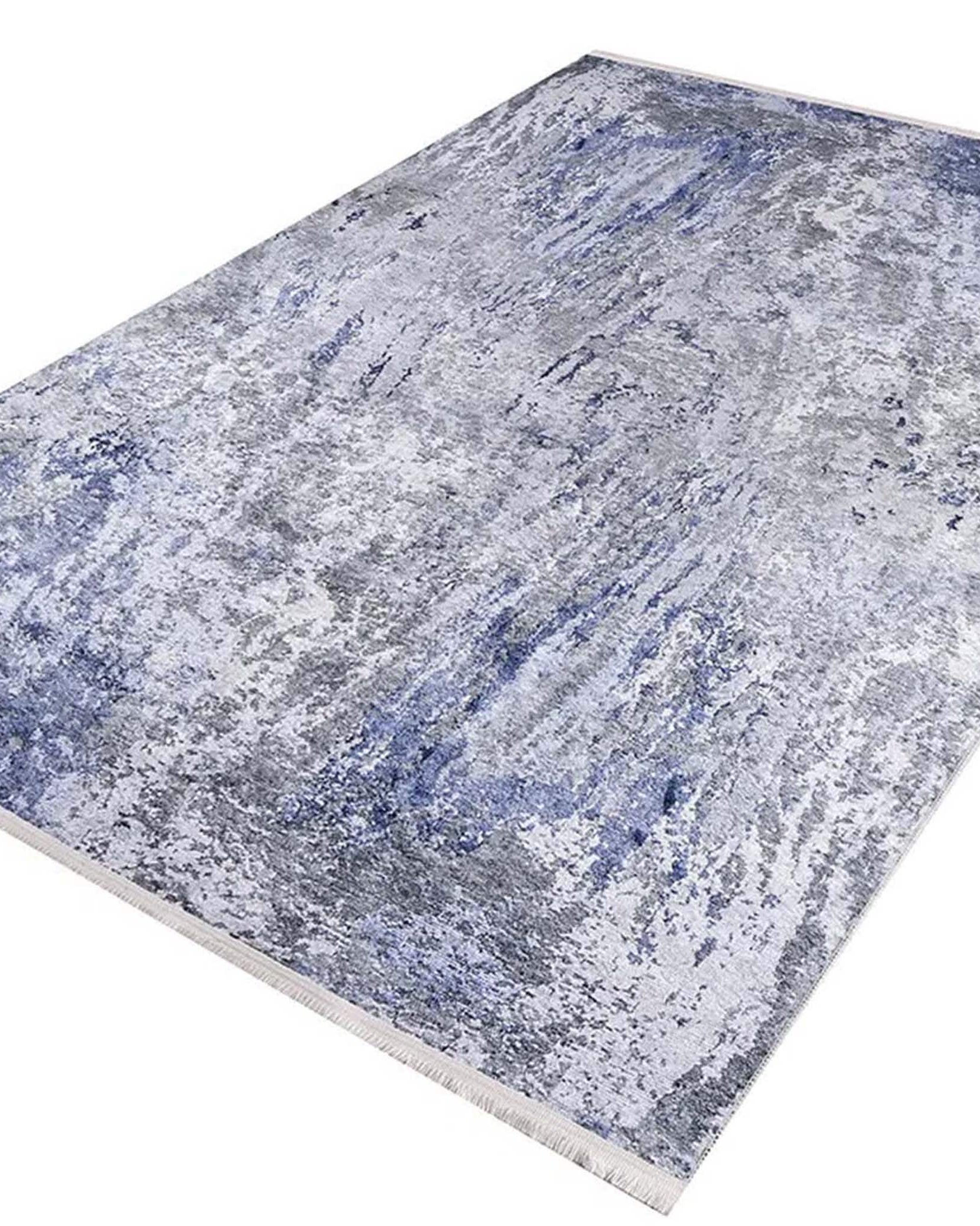Saka Abstract Blue Gray Rug