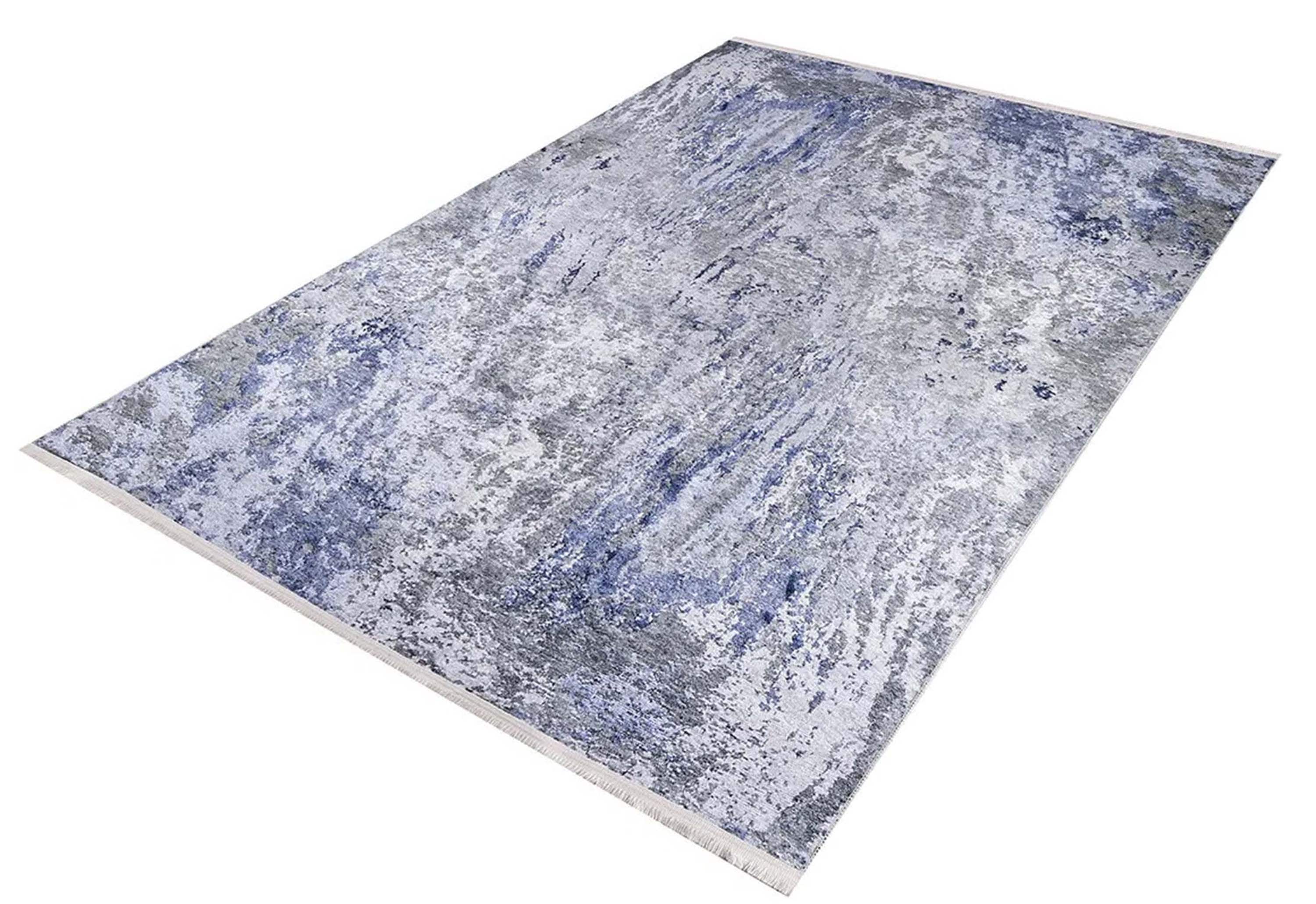 Saka Abstract Blue Gray Rug