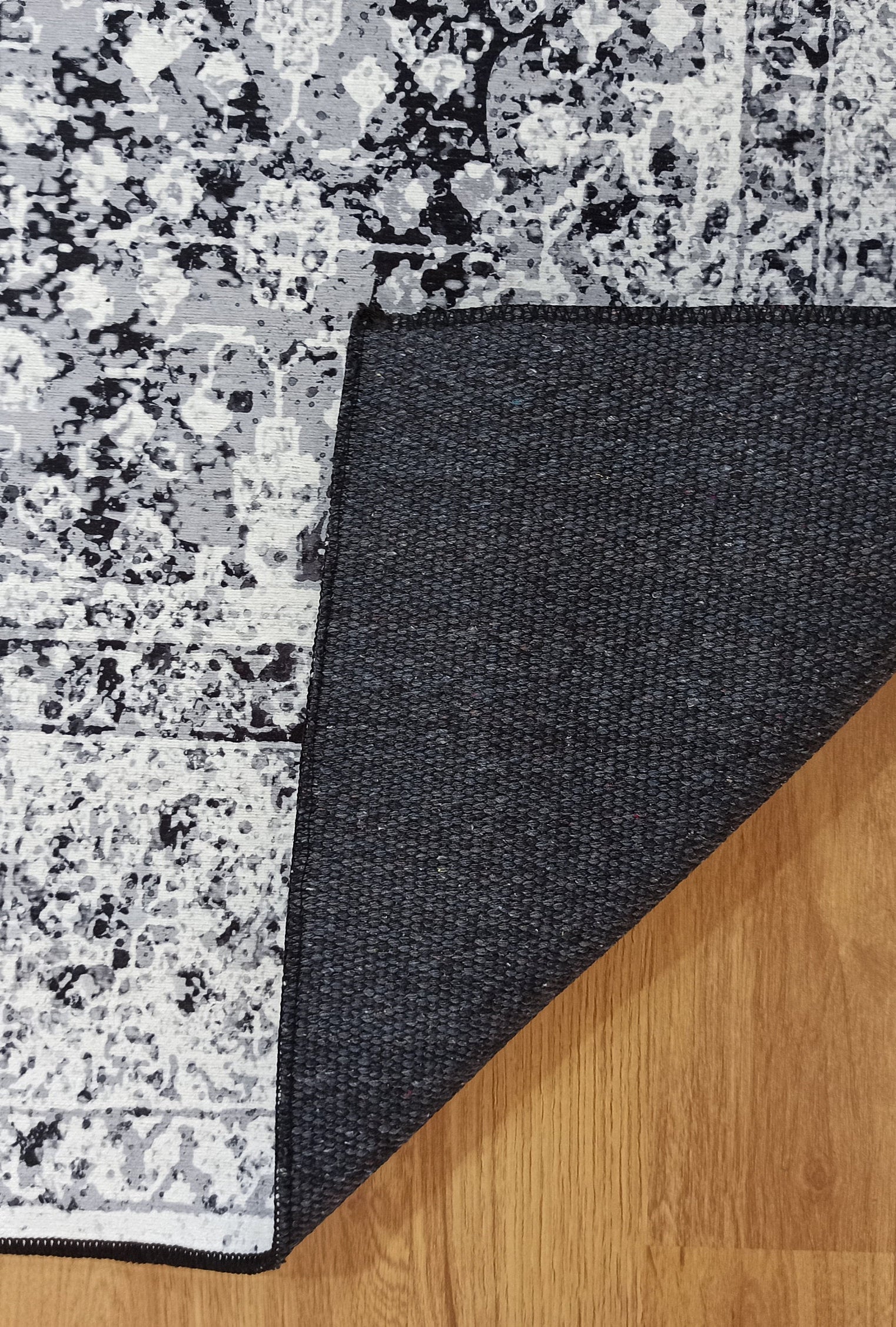 Sala Modern Black Gray Striped Rug