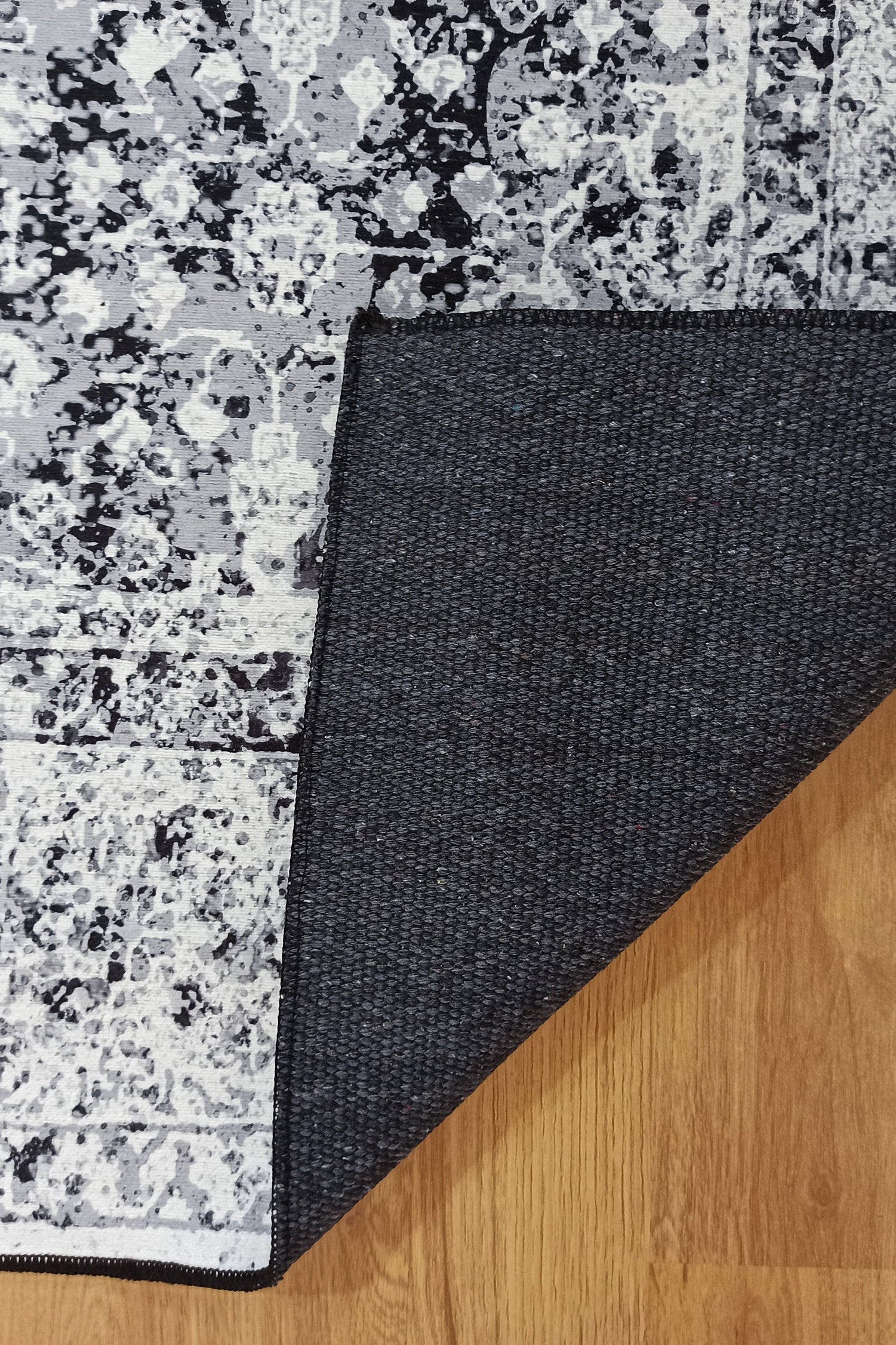 Sala Modern Black Gray Striped Rug