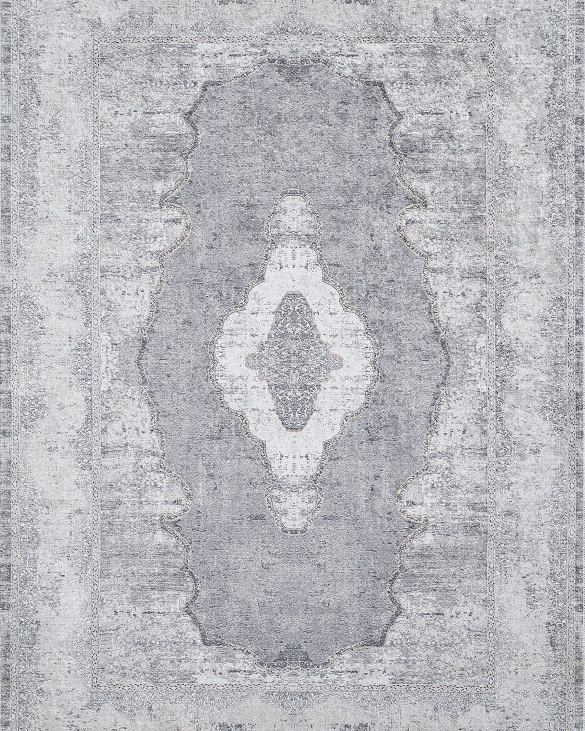 Sali Neutral Turkish Ivory Beige Gray Rug