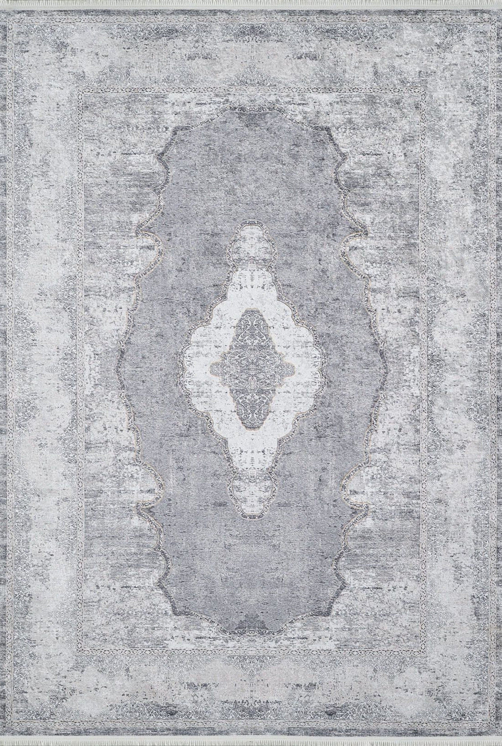 Sali Neutral Turkish Ivory Beige Gray Rug