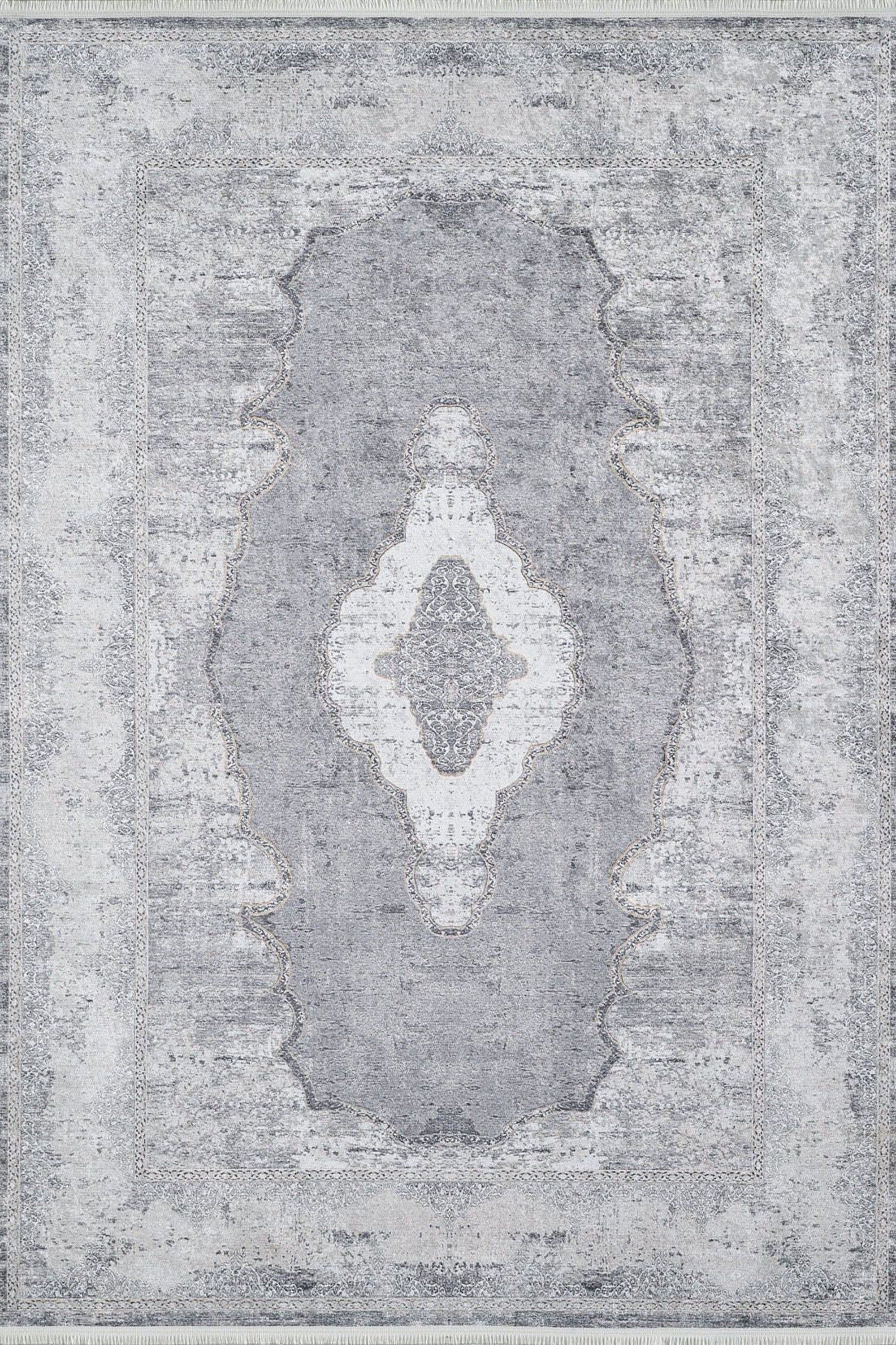 Sali Neutral Turkish Ivory Beige Gray Rug