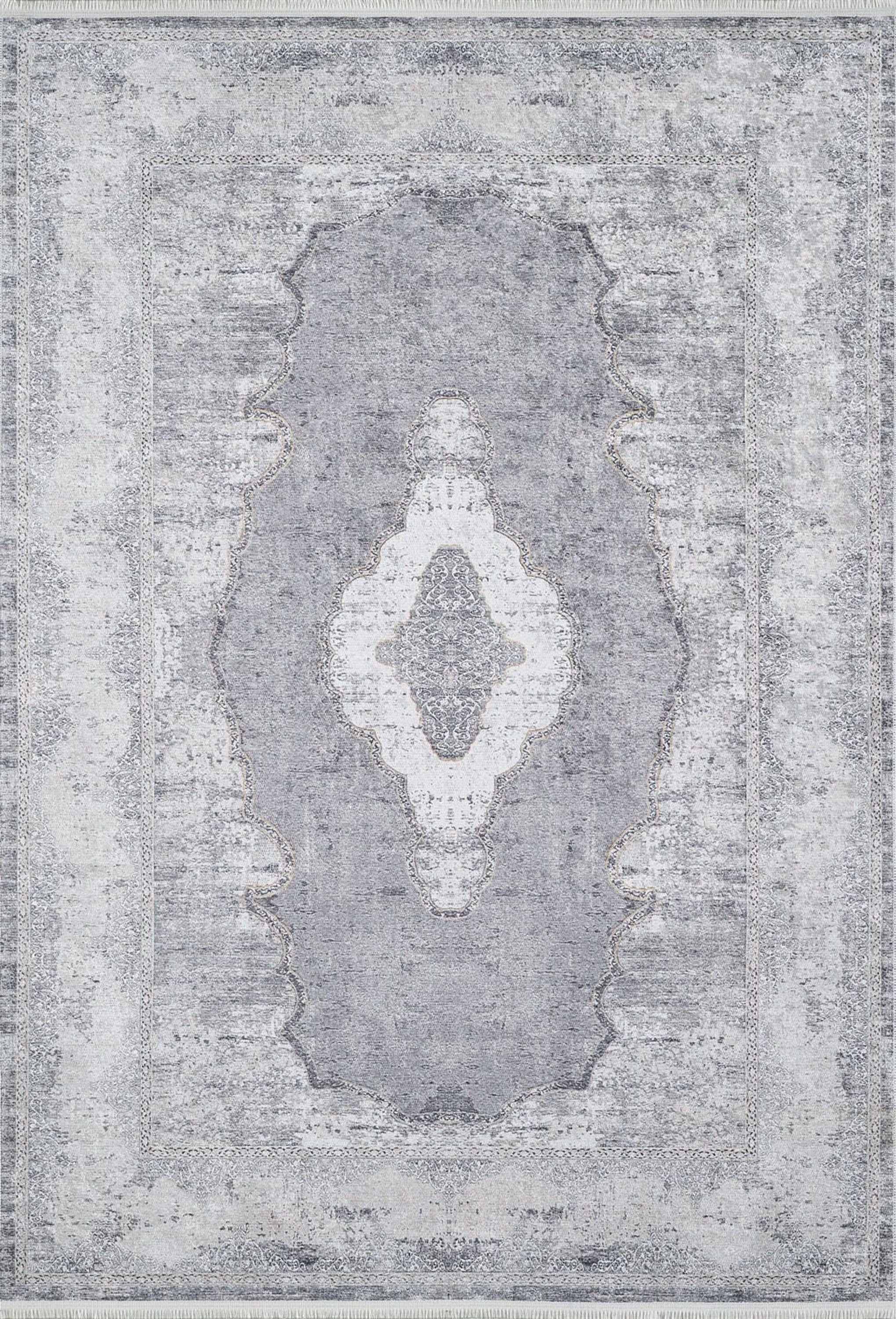 Sali Neutral Turkish Ivory Beige Gray Rug
