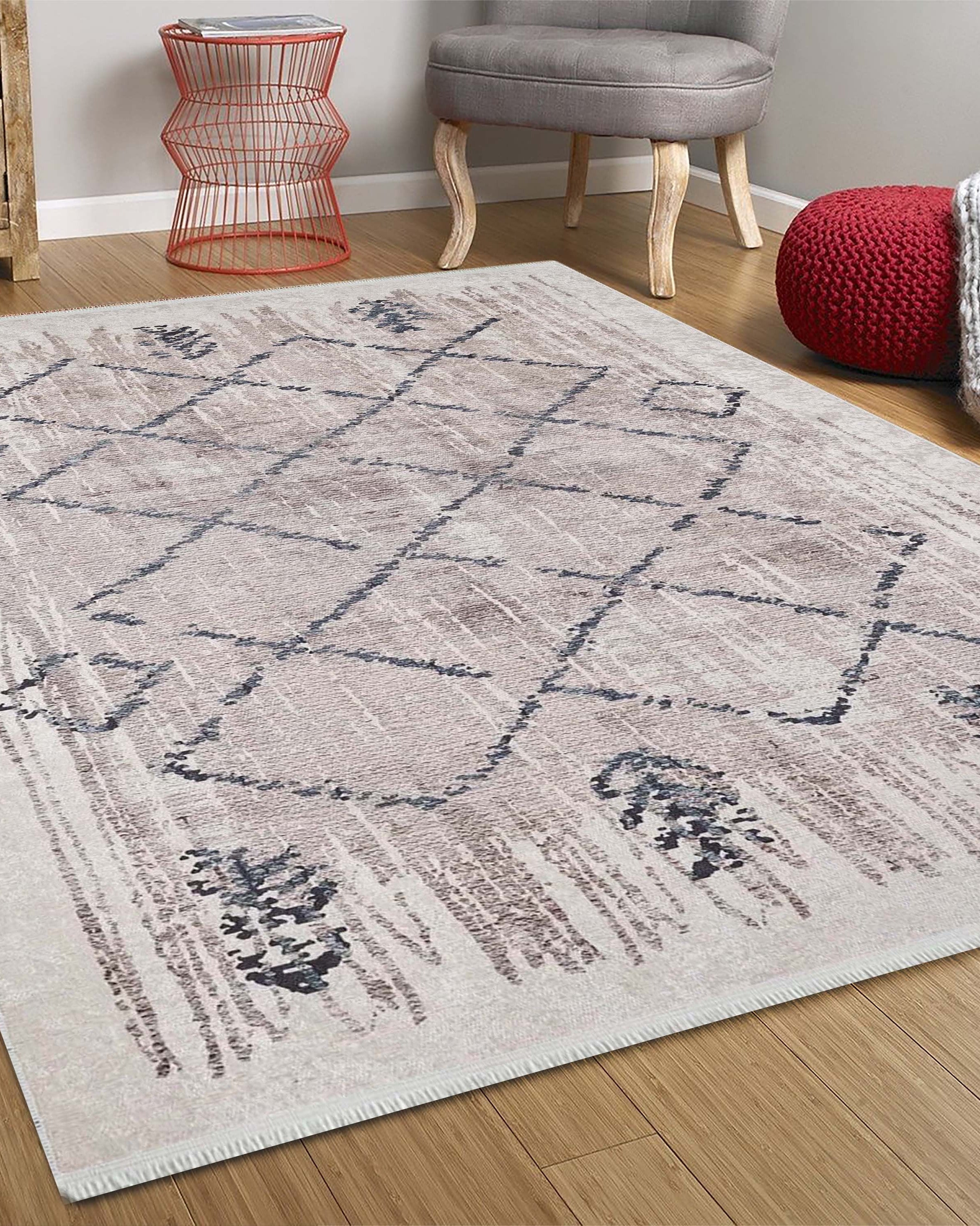 Salwa Moroccan Trellis Beige Ivory Rug