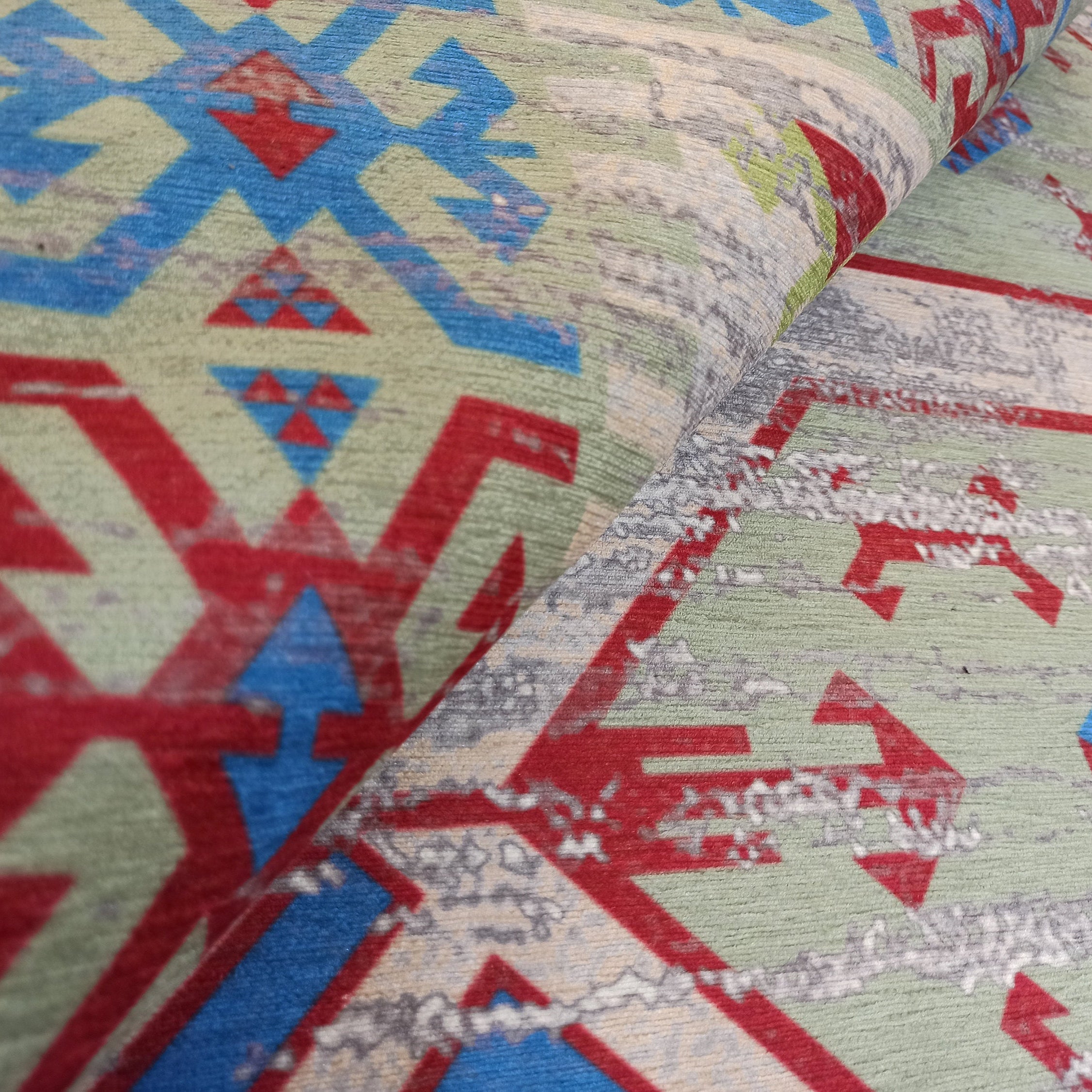 Sama Rug Turkish Faded Beige Red Green Blue Rug