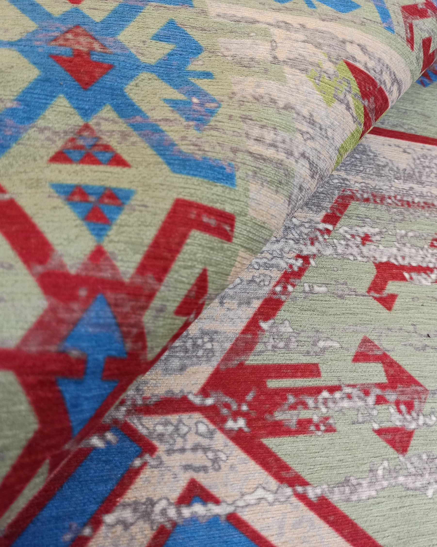 Sama Rug Turkish Faded Beige Red Green Blue Rug