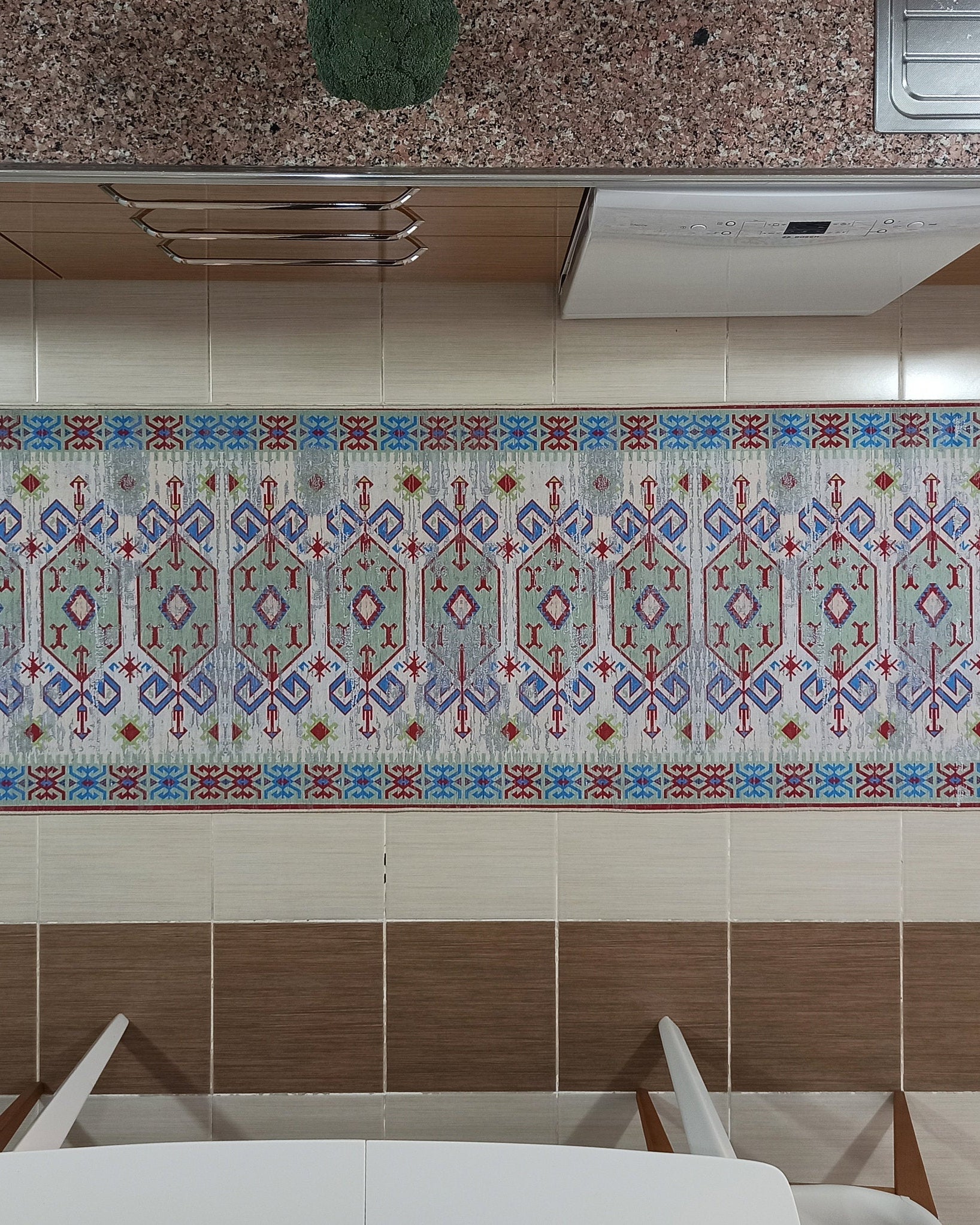 Sama Rug Turkish Faded Beige Red Green Blue Rug