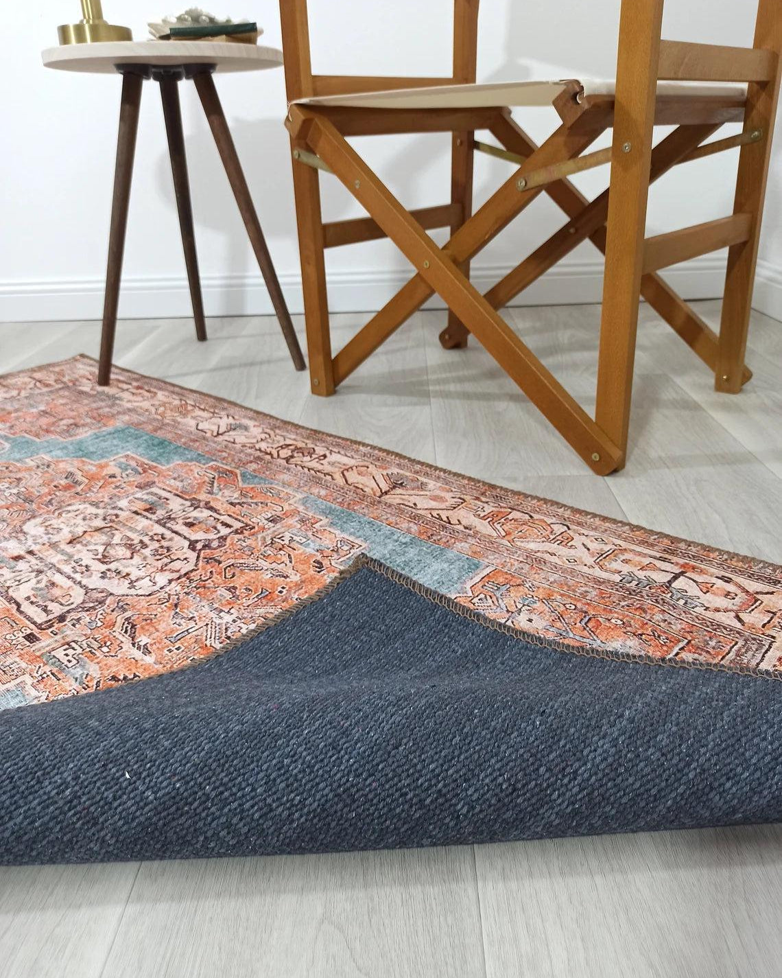 Samiha Rug Turkish Orange Beige Turquoise Rug