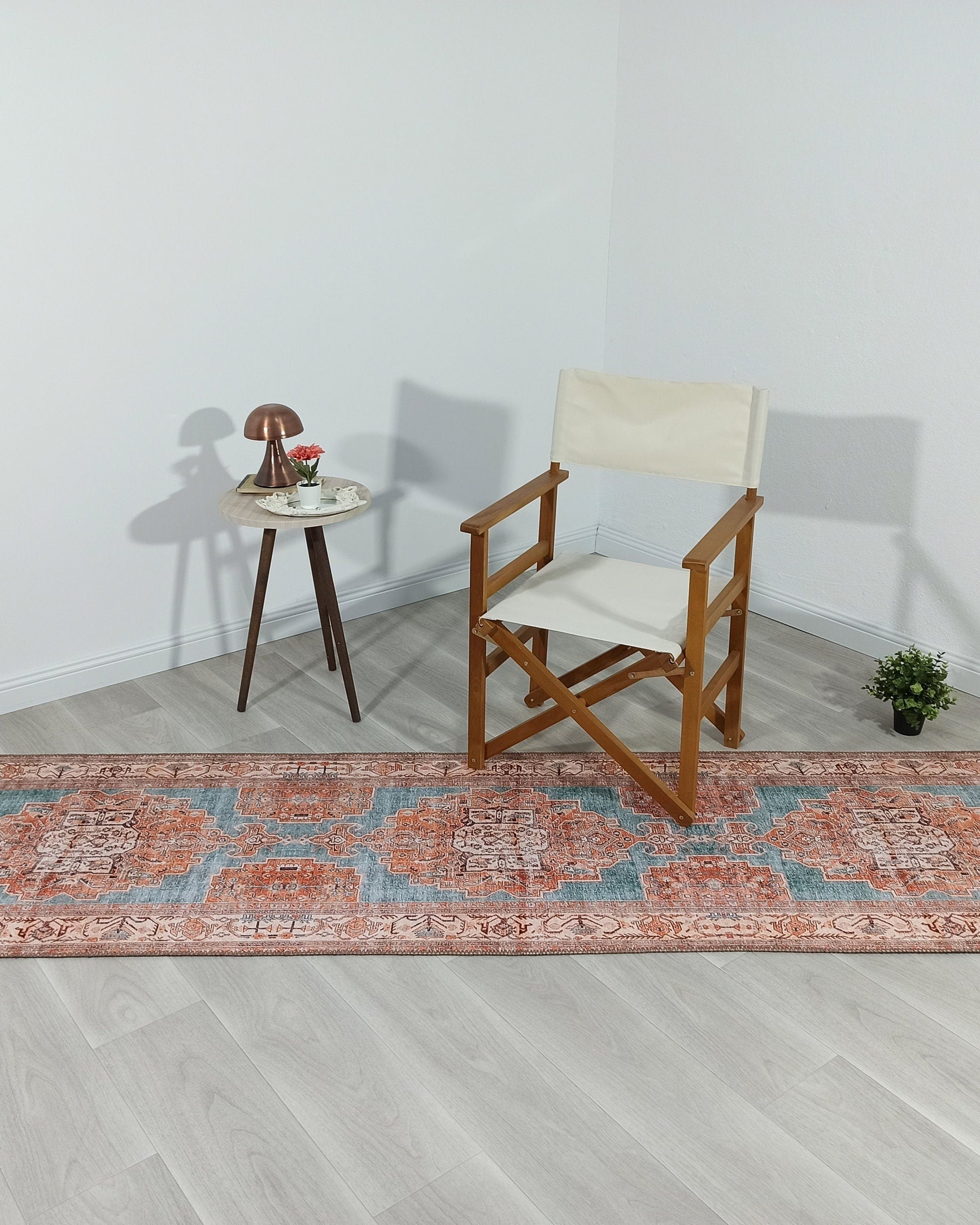 Samiha Rug Turkish Orange Beige Turquoise Rug
