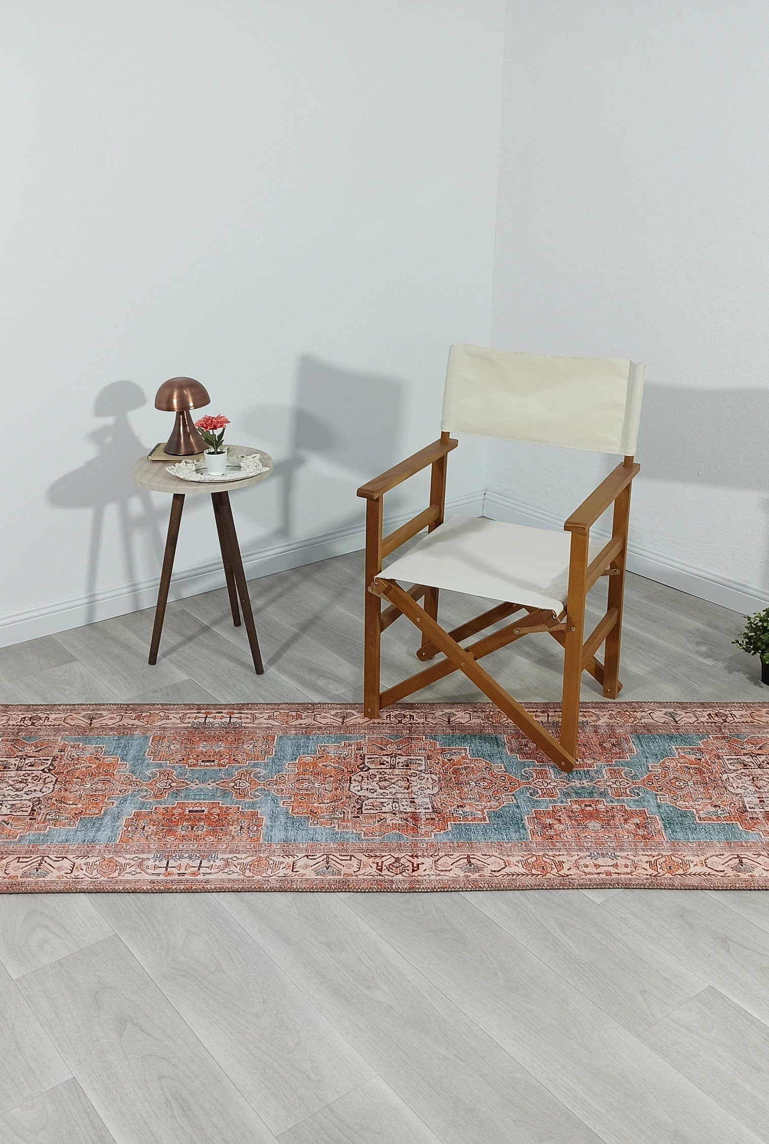 Samiha Rug Turkish Orange Beige Turquoise Rug