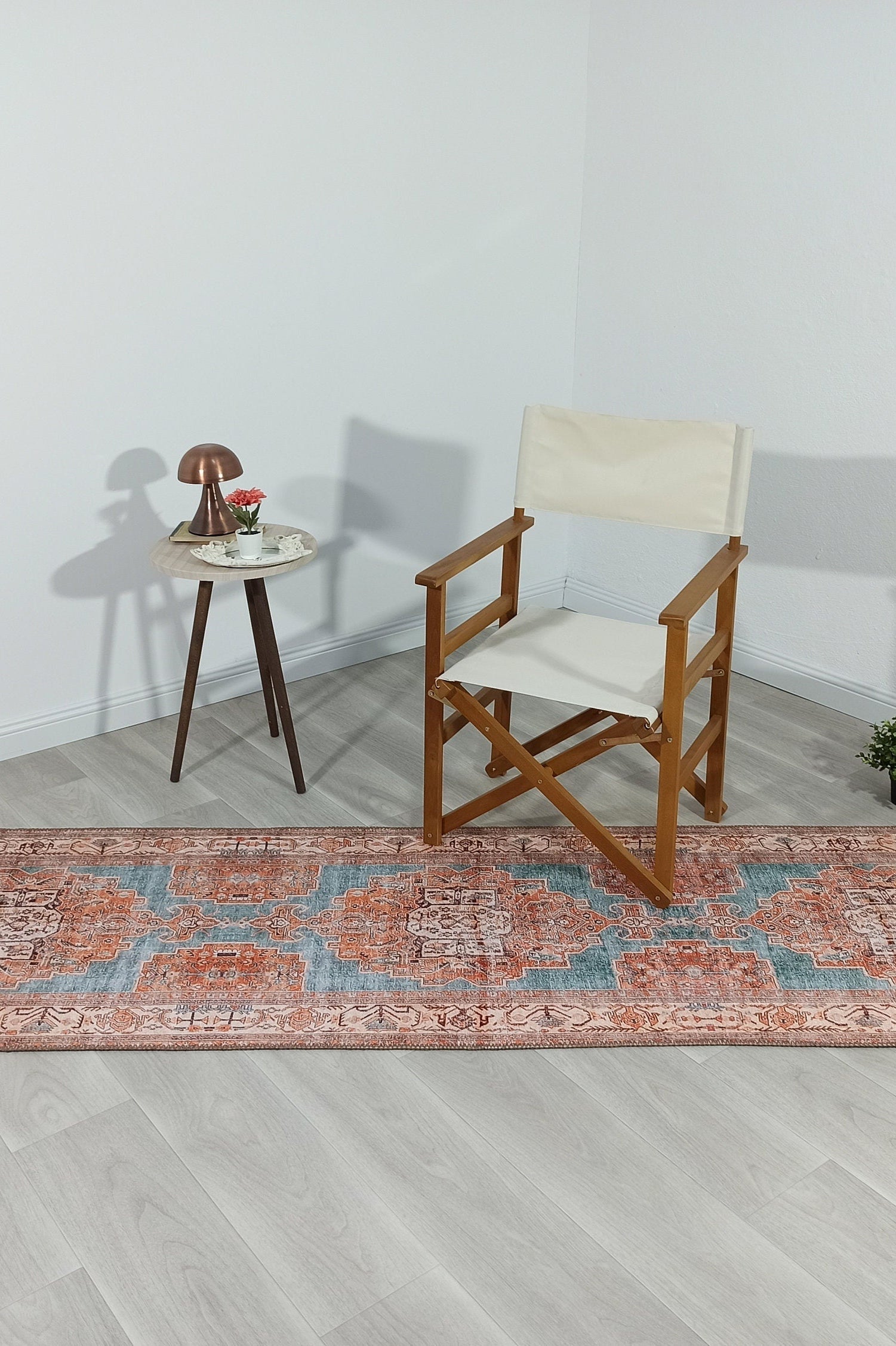 Samiha Rug Turkish Orange Beige Turquoise Rug