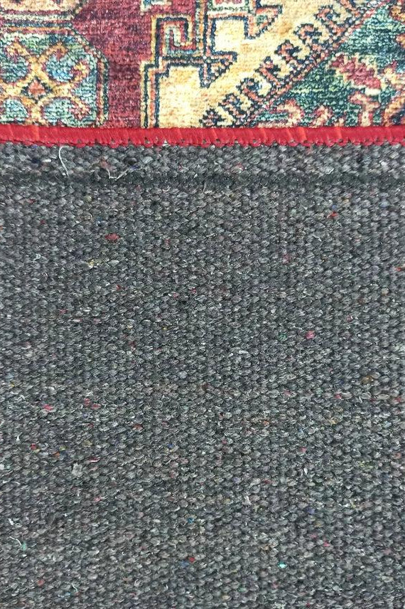 San-Runner Turkish Burgundy Dark Red Runner Rug