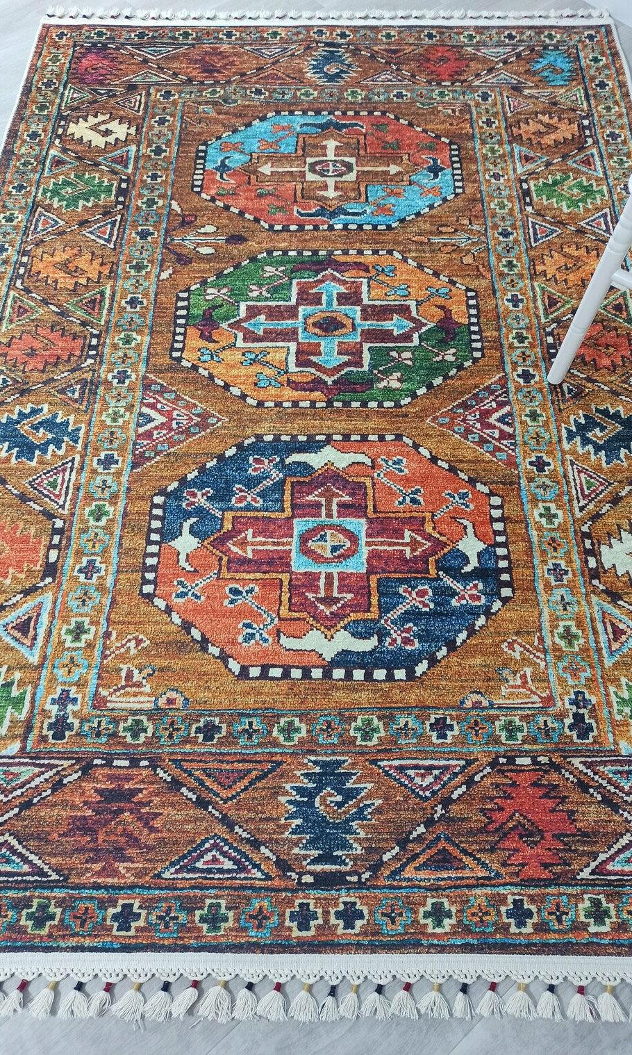Sanae Rug Turkish Geometric Multi Color Rug