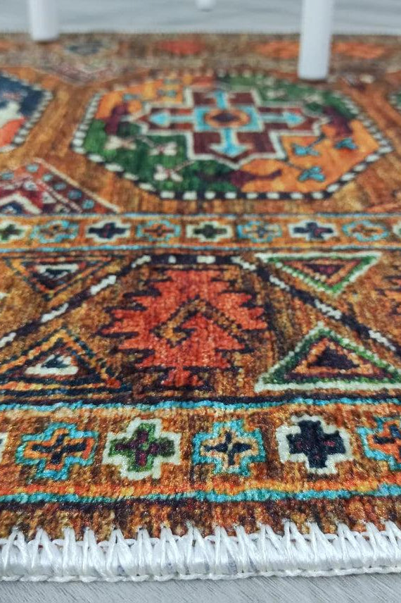 Sanae Rug Turkish Geometric Multi Color Rug