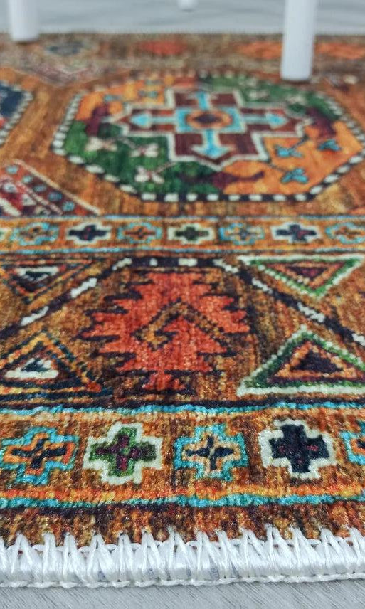 Sanae Rug Turkish Geometric Multi Color Rug