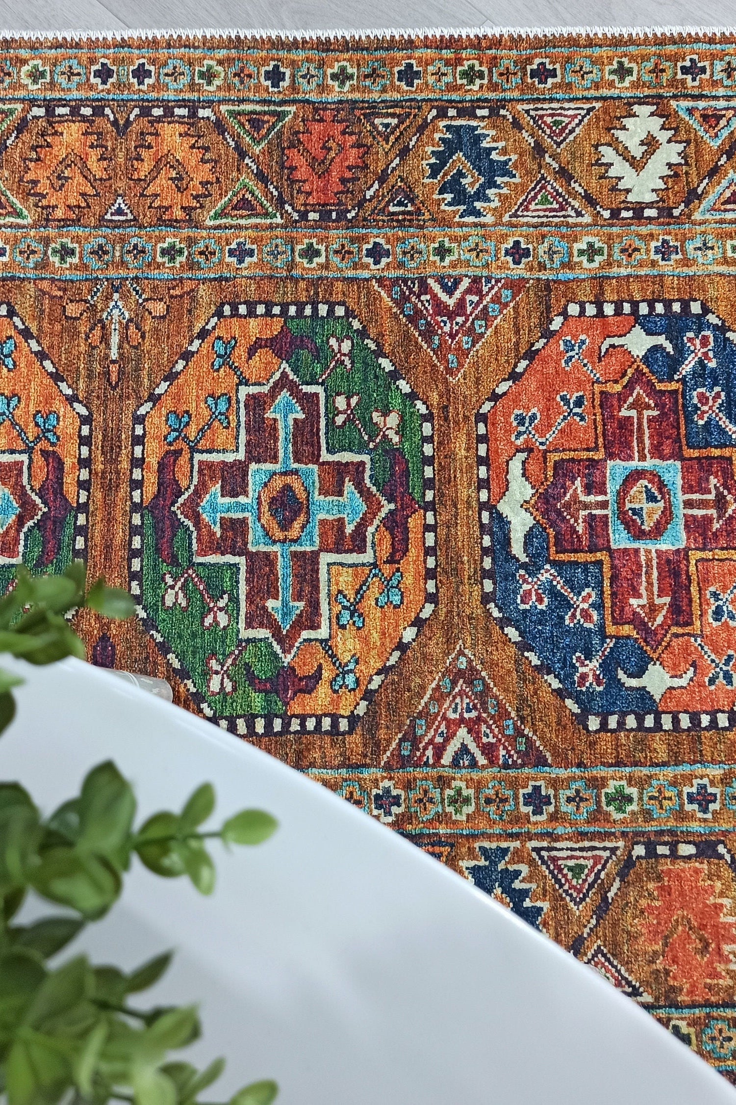 Sanae Rug Turkish Geometric Multi Color Rug