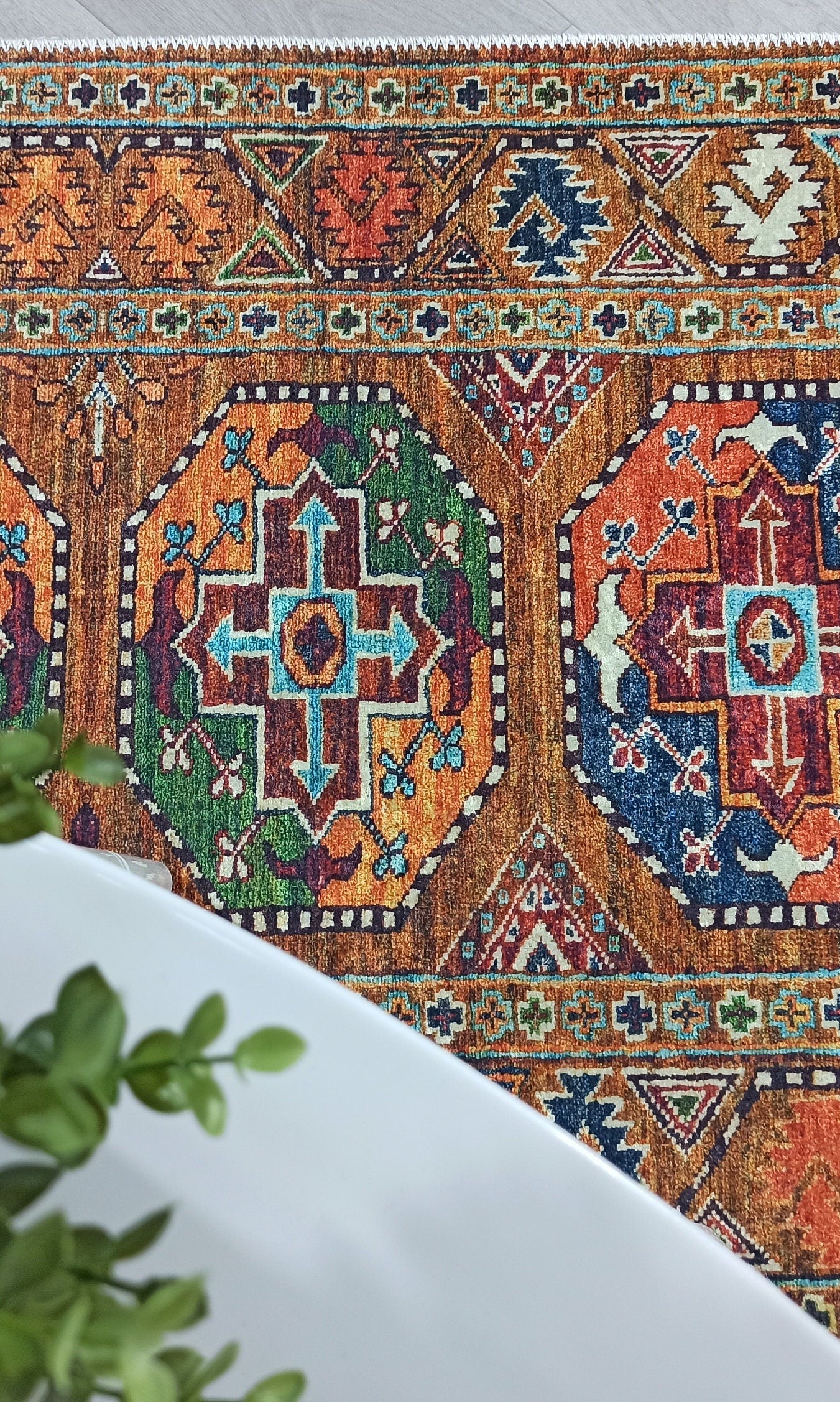 Sanae Rug Turkish Geometric Multi Color Rug