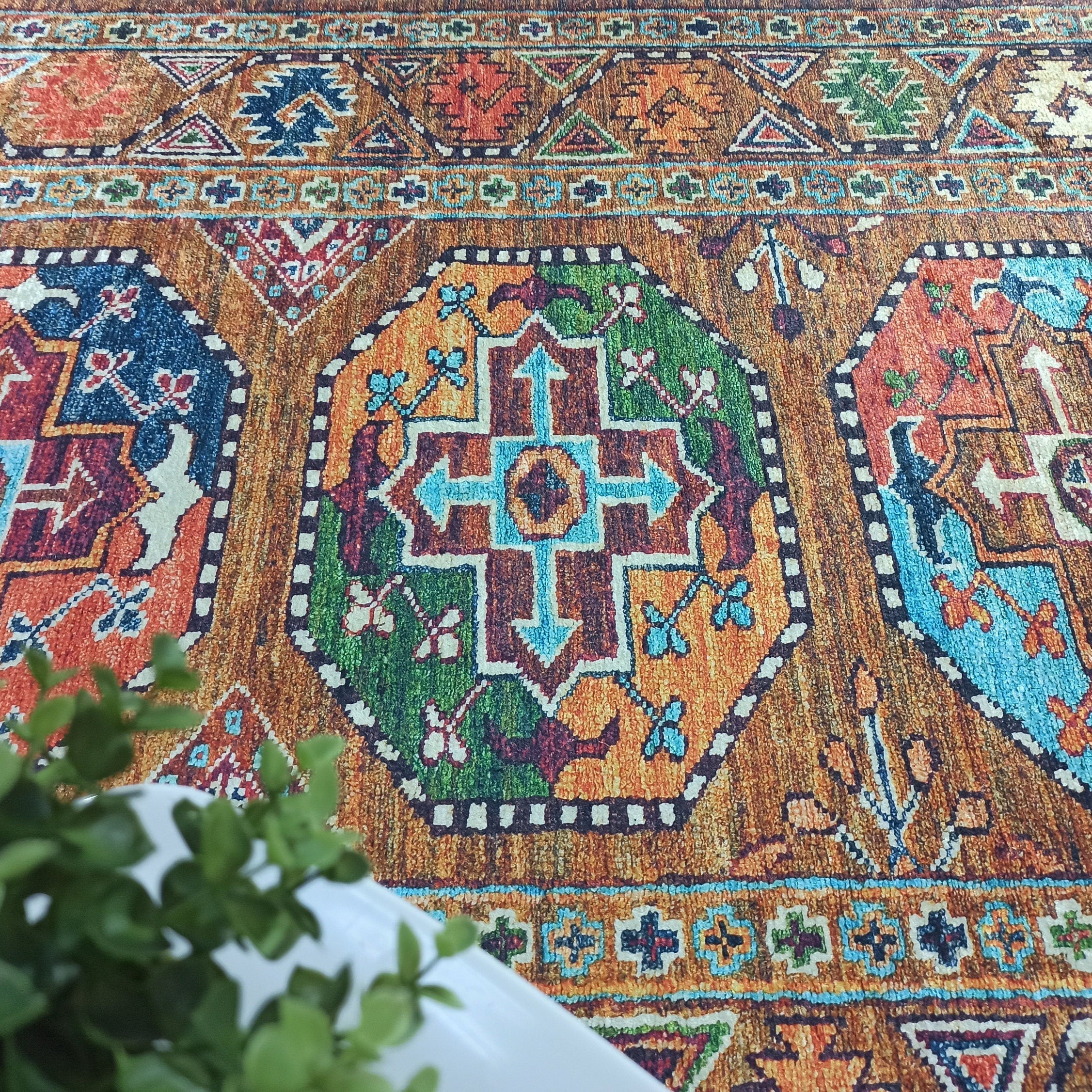 Sanae Rug Turkish Geometric Multi Color Rug