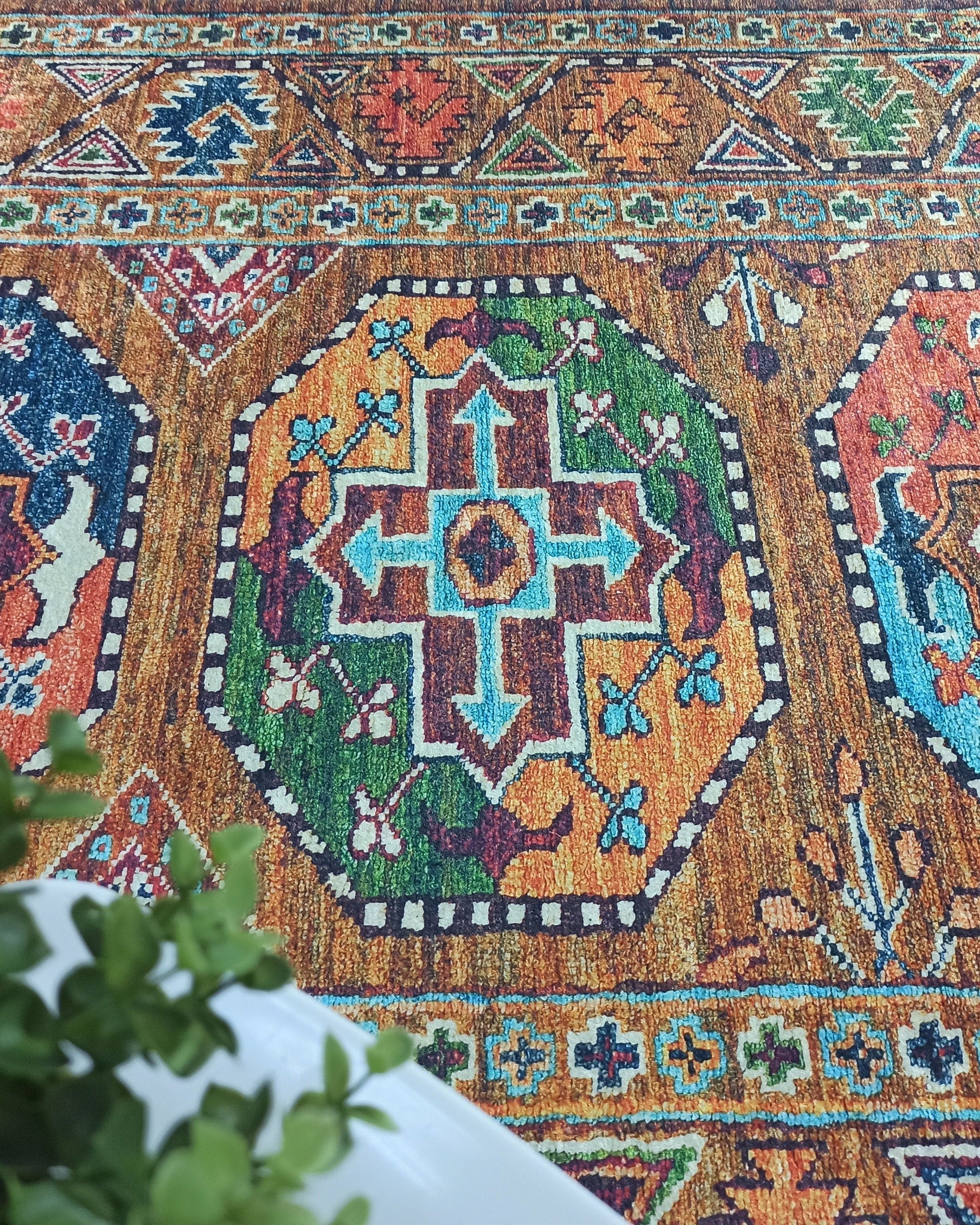 Sanae Rug Turkish Geometric Multi Color Rug