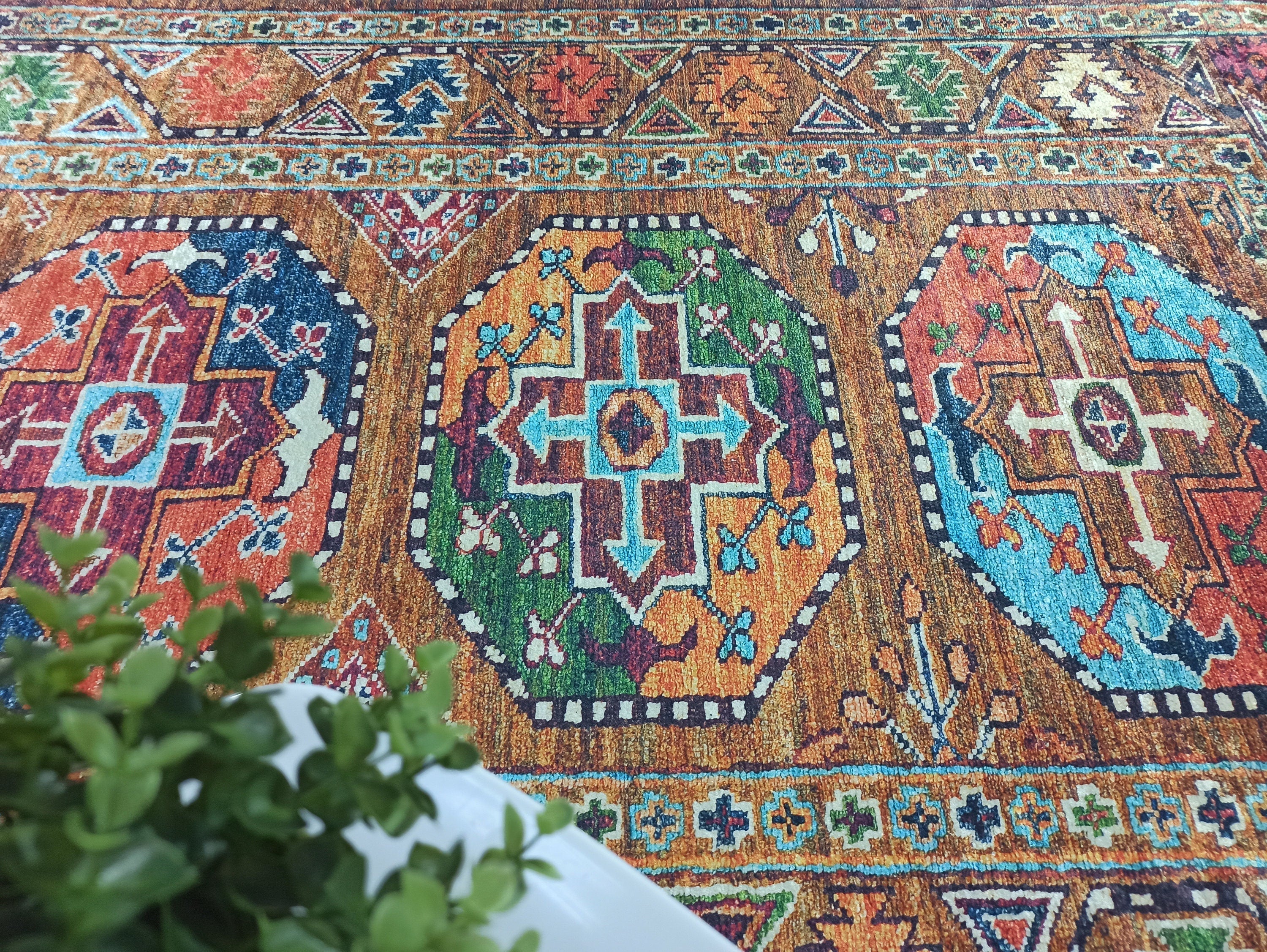 Sanae Rug Turkish Geometric Multi Color Rug