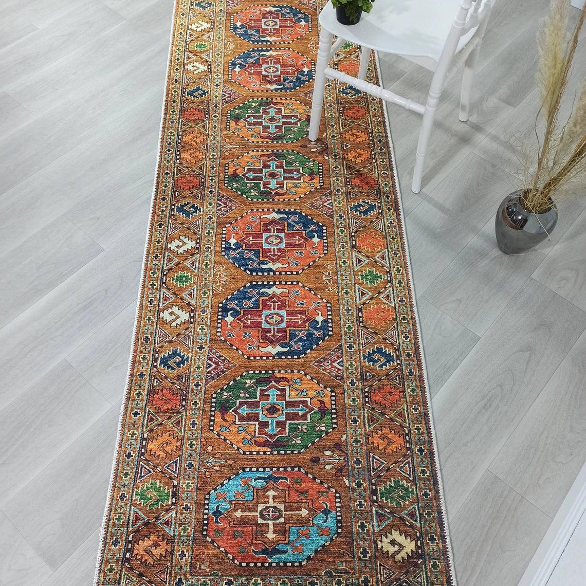 Sanae Rug Turkish Geometric Multi Color Rug