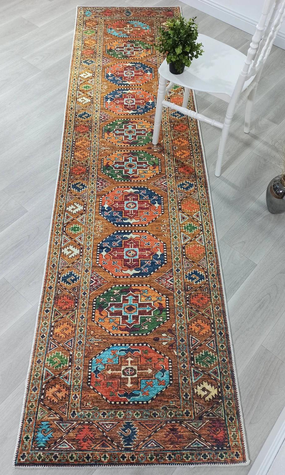 Sanae Rug Turkish Geometric Multi Color Rug