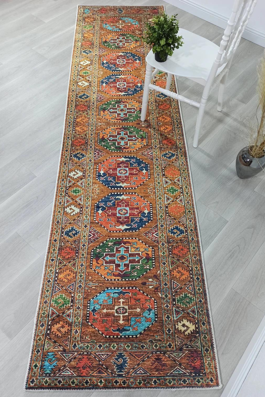 Sanae Rug Turkish Geometric Multi Color Rug