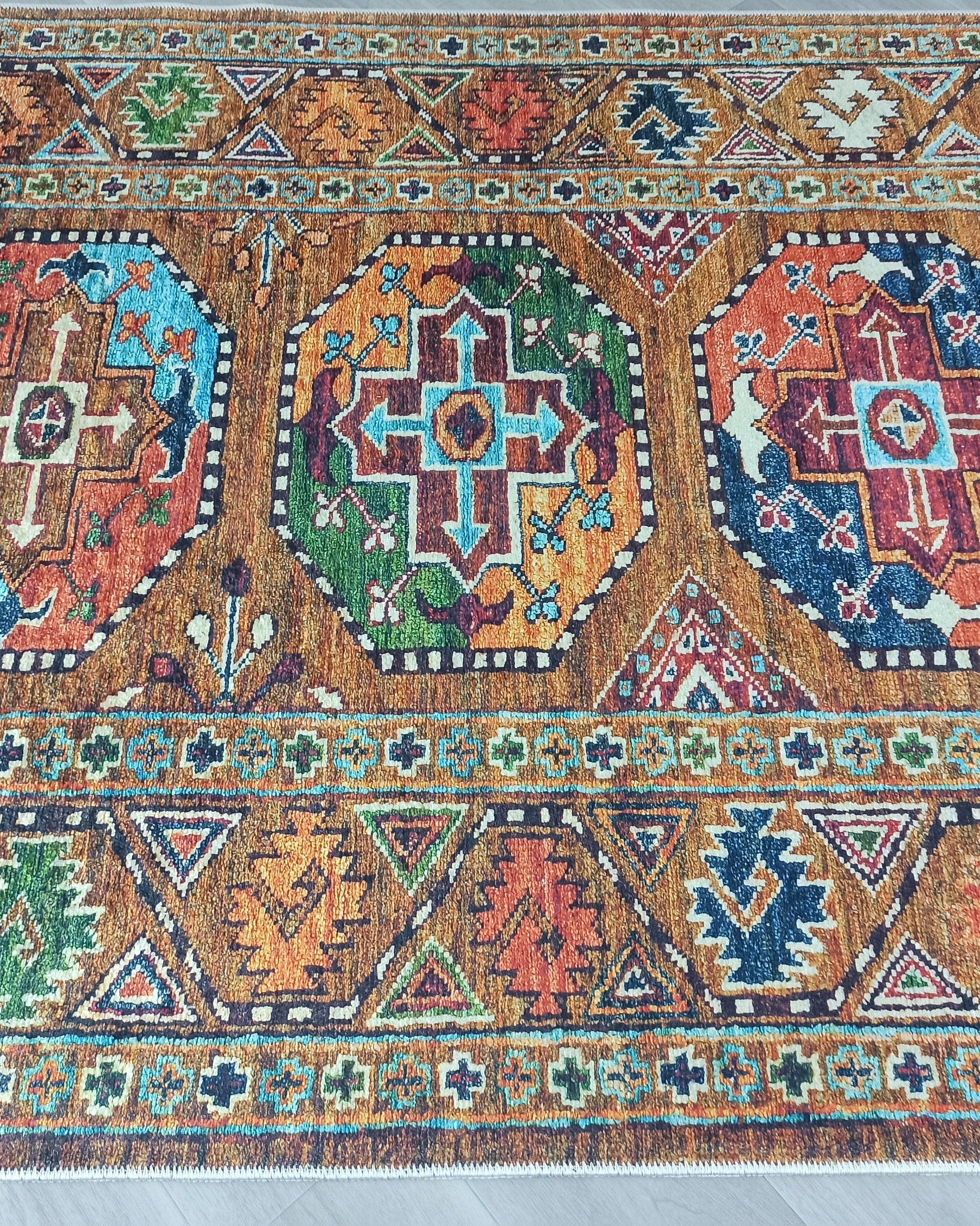 Sanae Rug Turkish Geometric Multi Color Rug