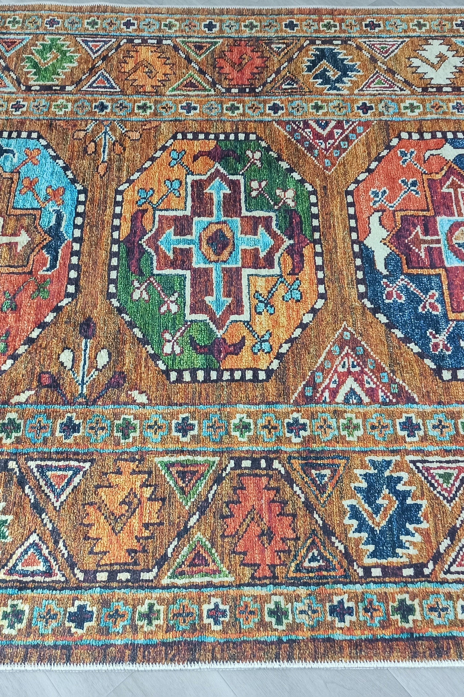 Sanae Rug Turkish Geometric Multi Color Rug