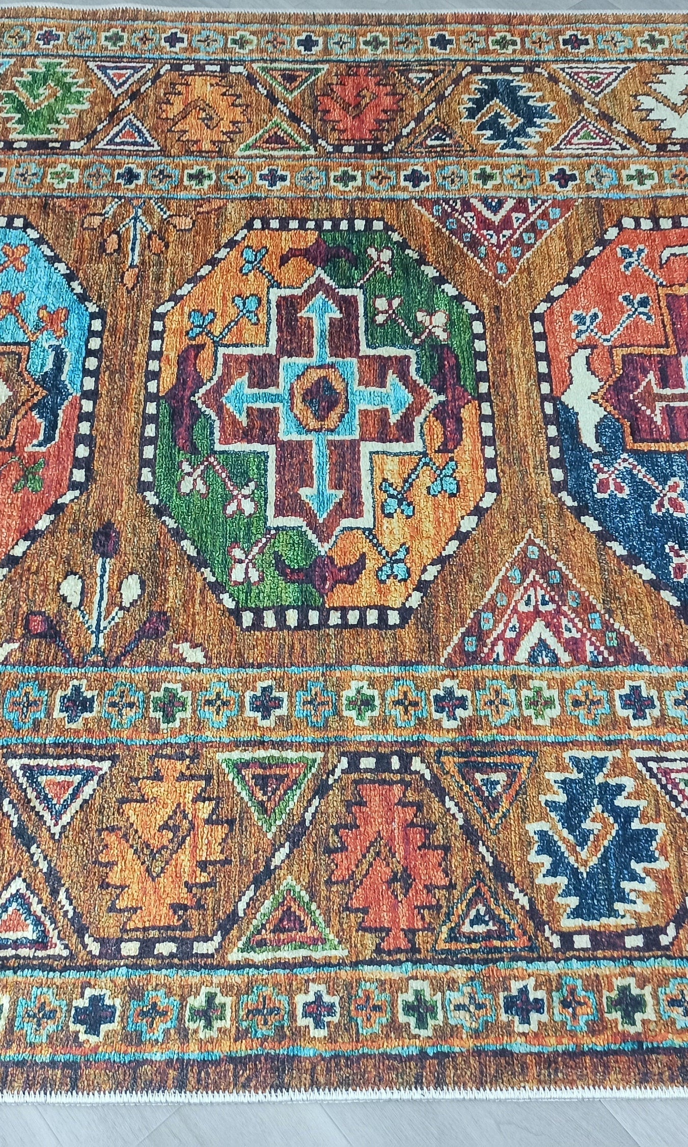 Sanae Rug Turkish Geometric Multi Color Rug