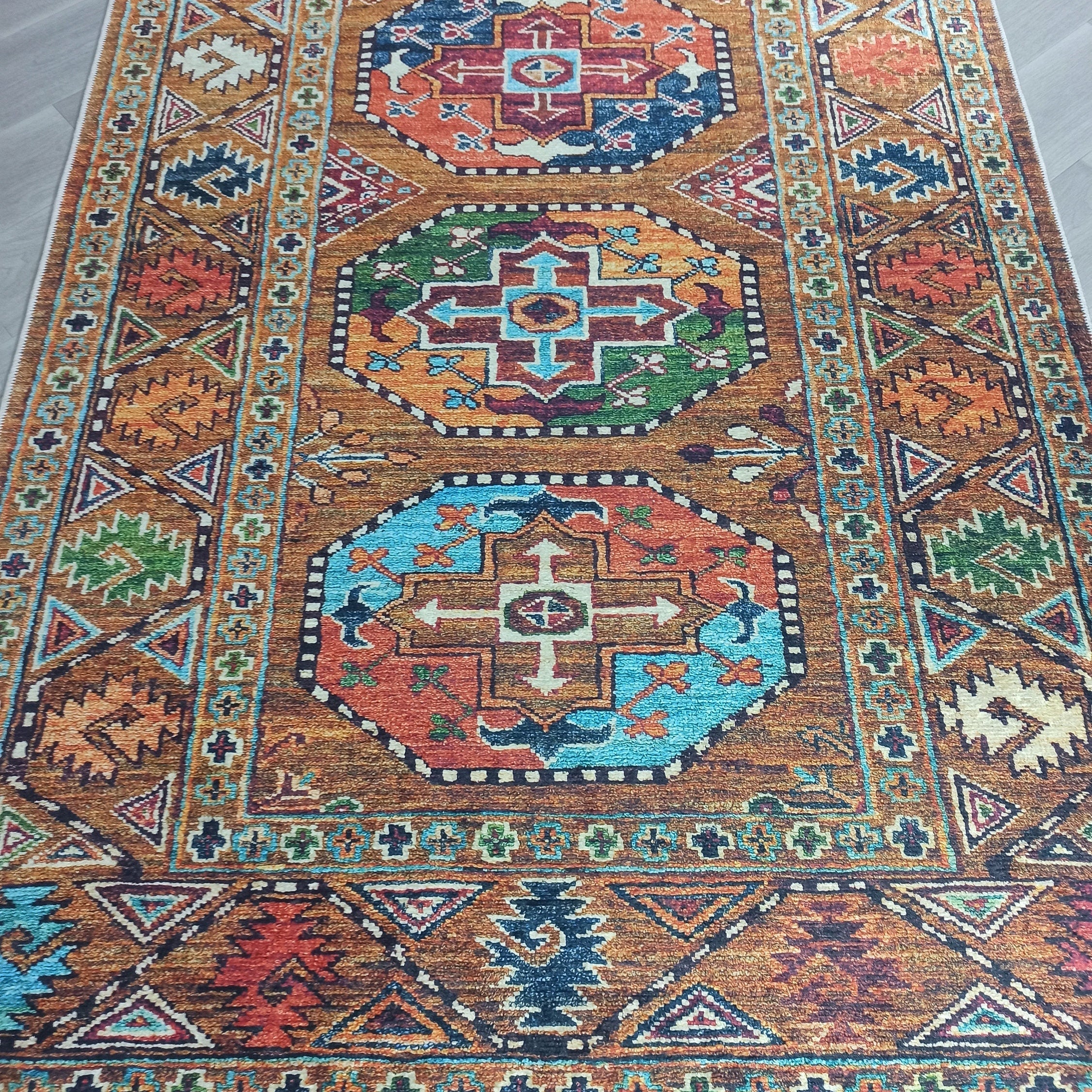 Sanae Rug Turkish Geometric Multi Color Rug