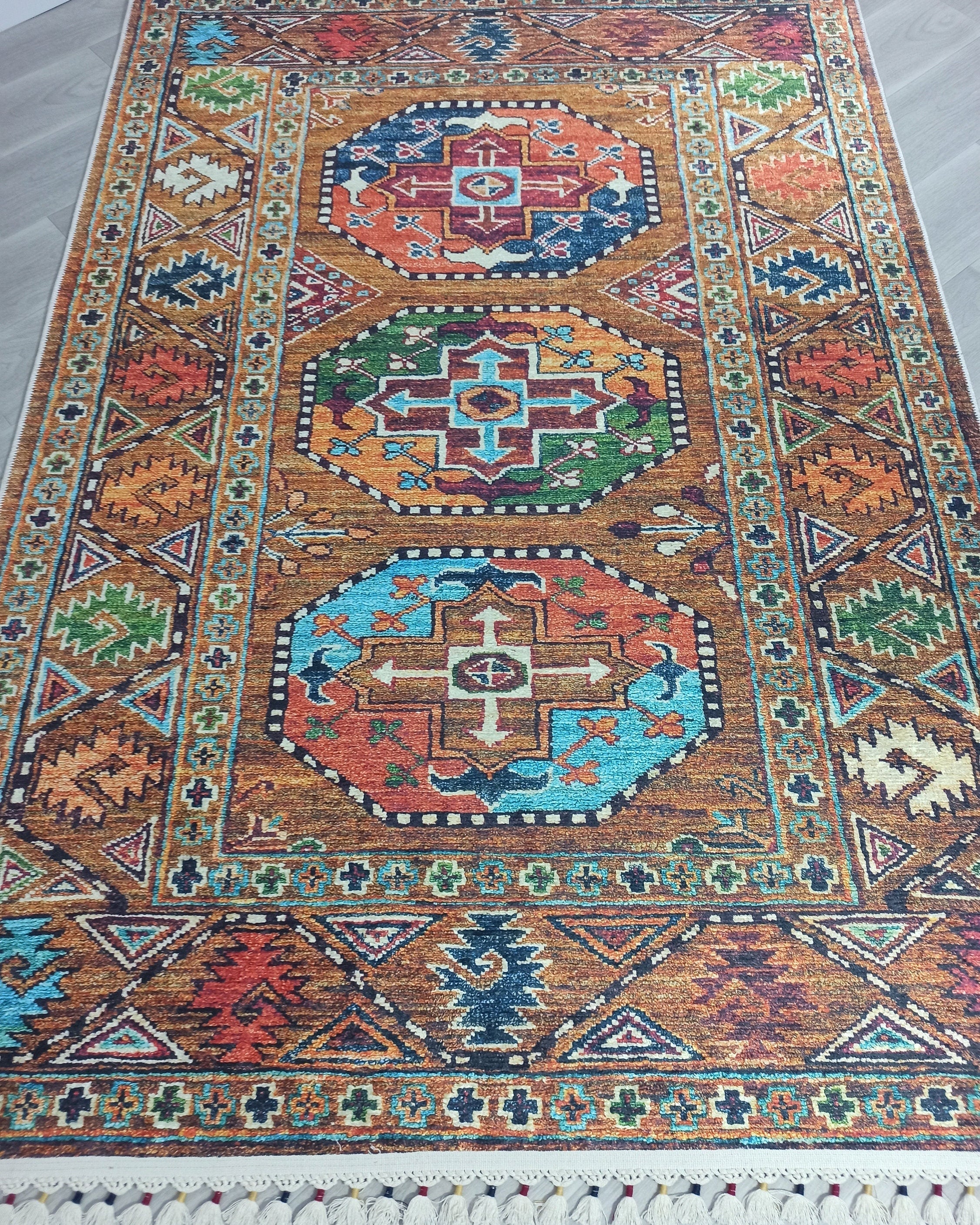 Sanae Rug Turkish Geometric Multi Color Rug