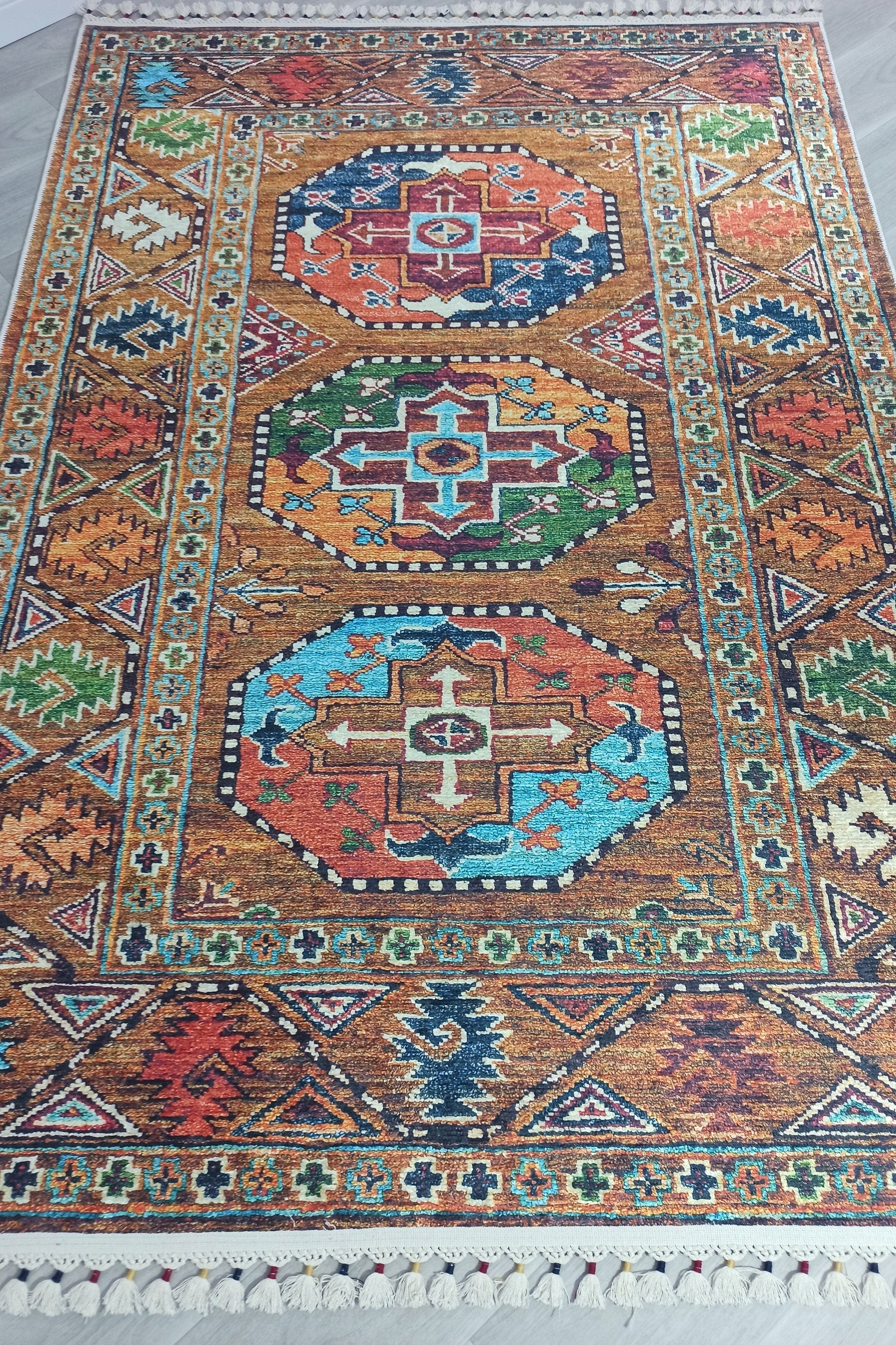 Sanae Rug Turkish Geometric Multi Color Rug